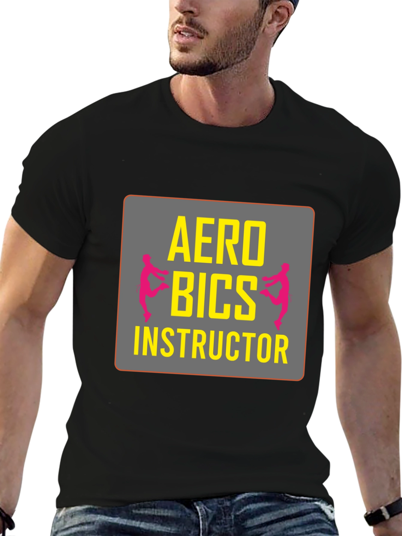 Camiseta Negra Instructor de Aeróbicos