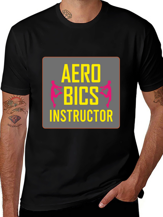 Camiseta Negra Instructor de Aeróbicos