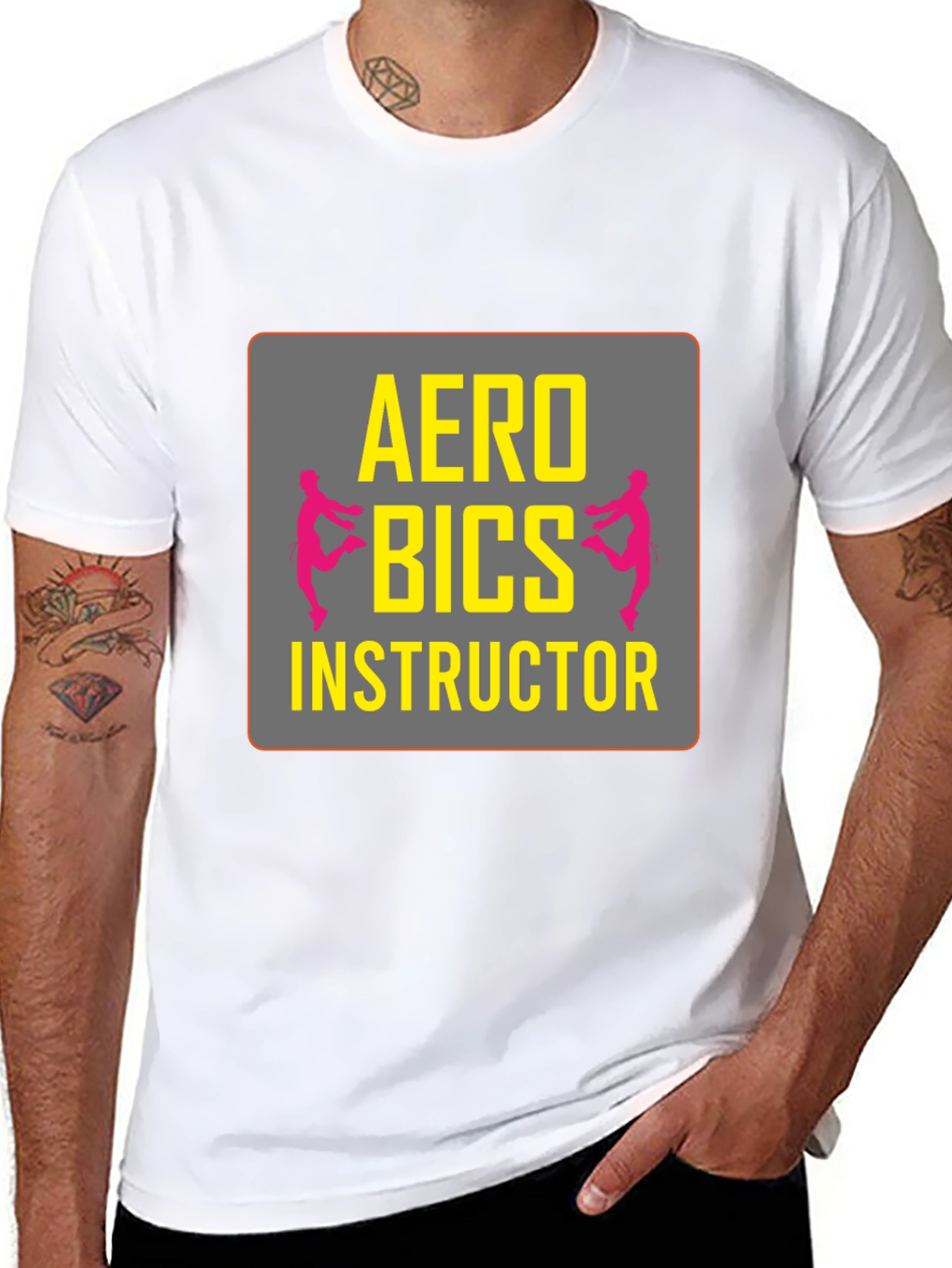 Camiseta Negra Instructor de Aeróbicos