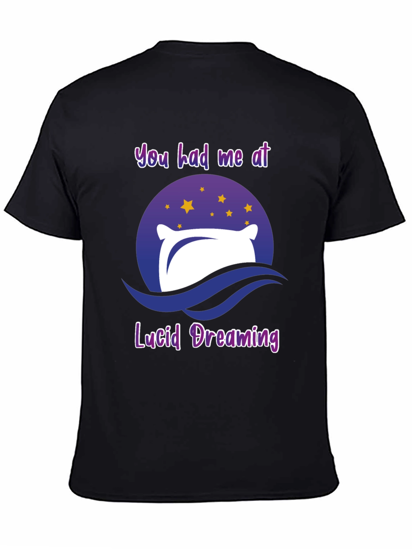 Camiseta Negra Sueño Lúcido con Diseño Original