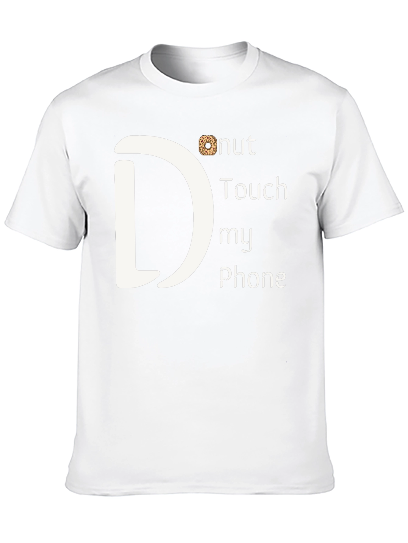 Camiseta Negra: Donut Touch My Phone