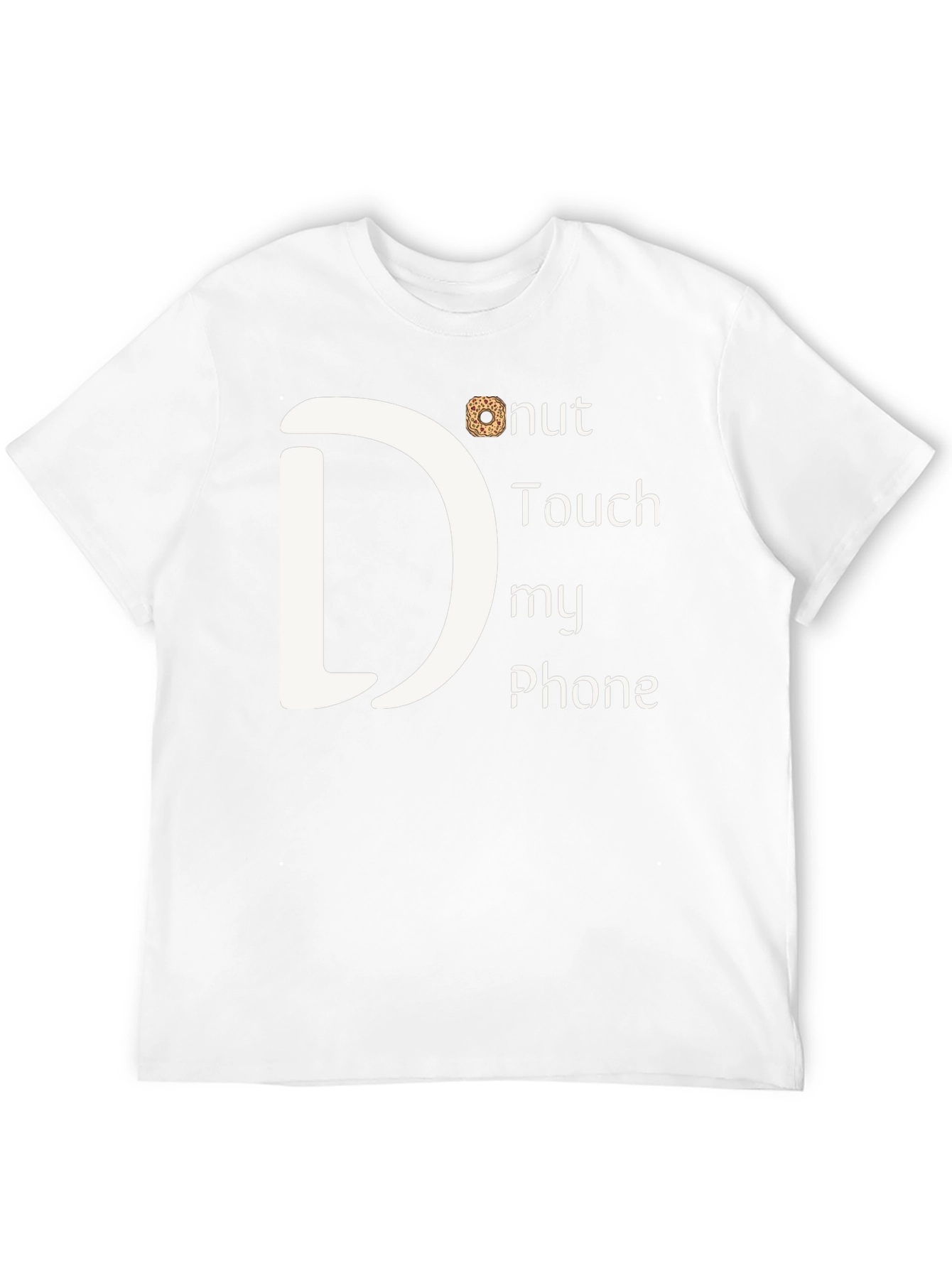 Camiseta Negra: Donut Touch My Phone