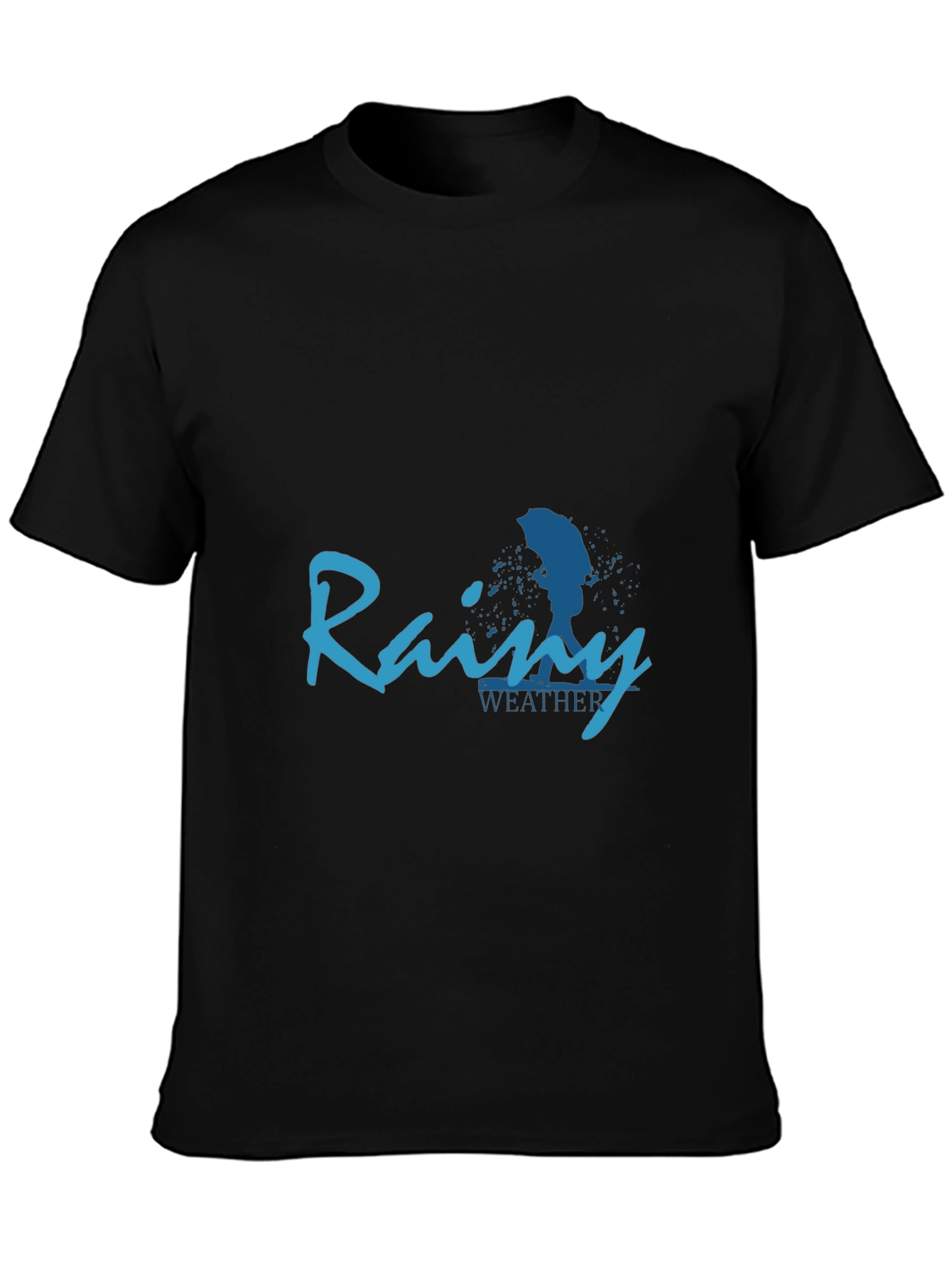 Camiseta Negra Rainy Weather para Hombre