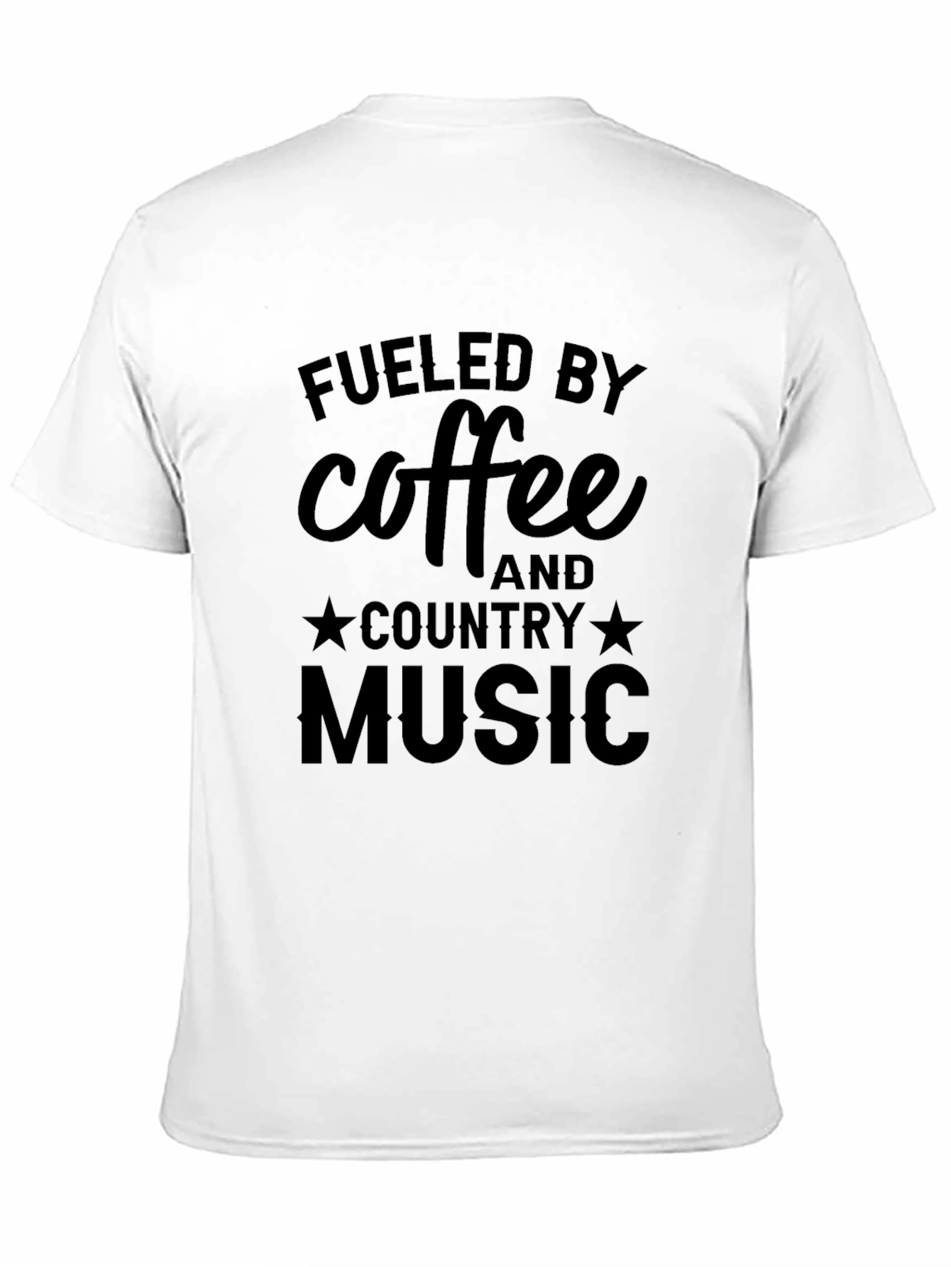 Camiseta Negra: Café y Música Country
