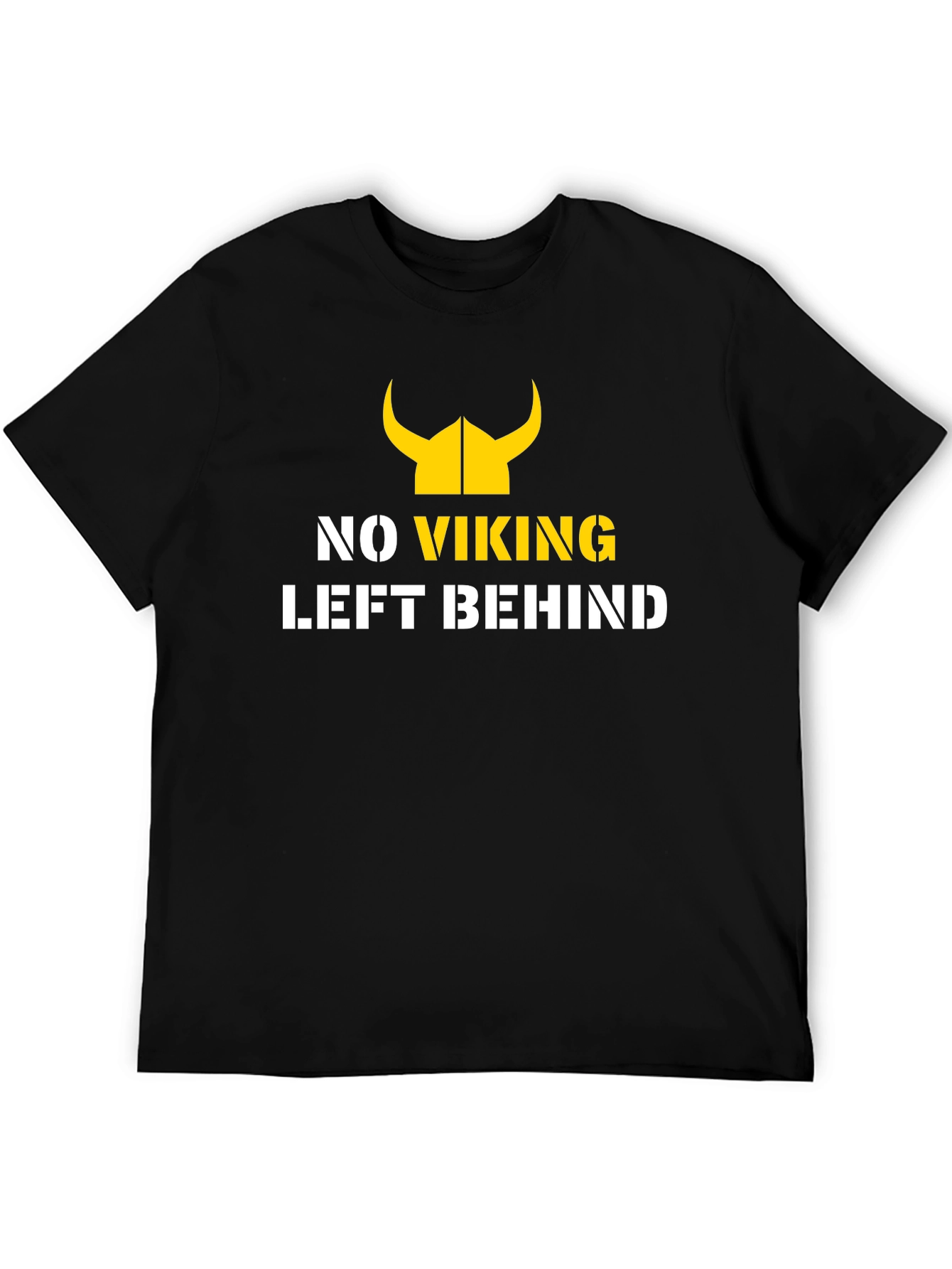 Camiseta Negra No Viking Left Behind