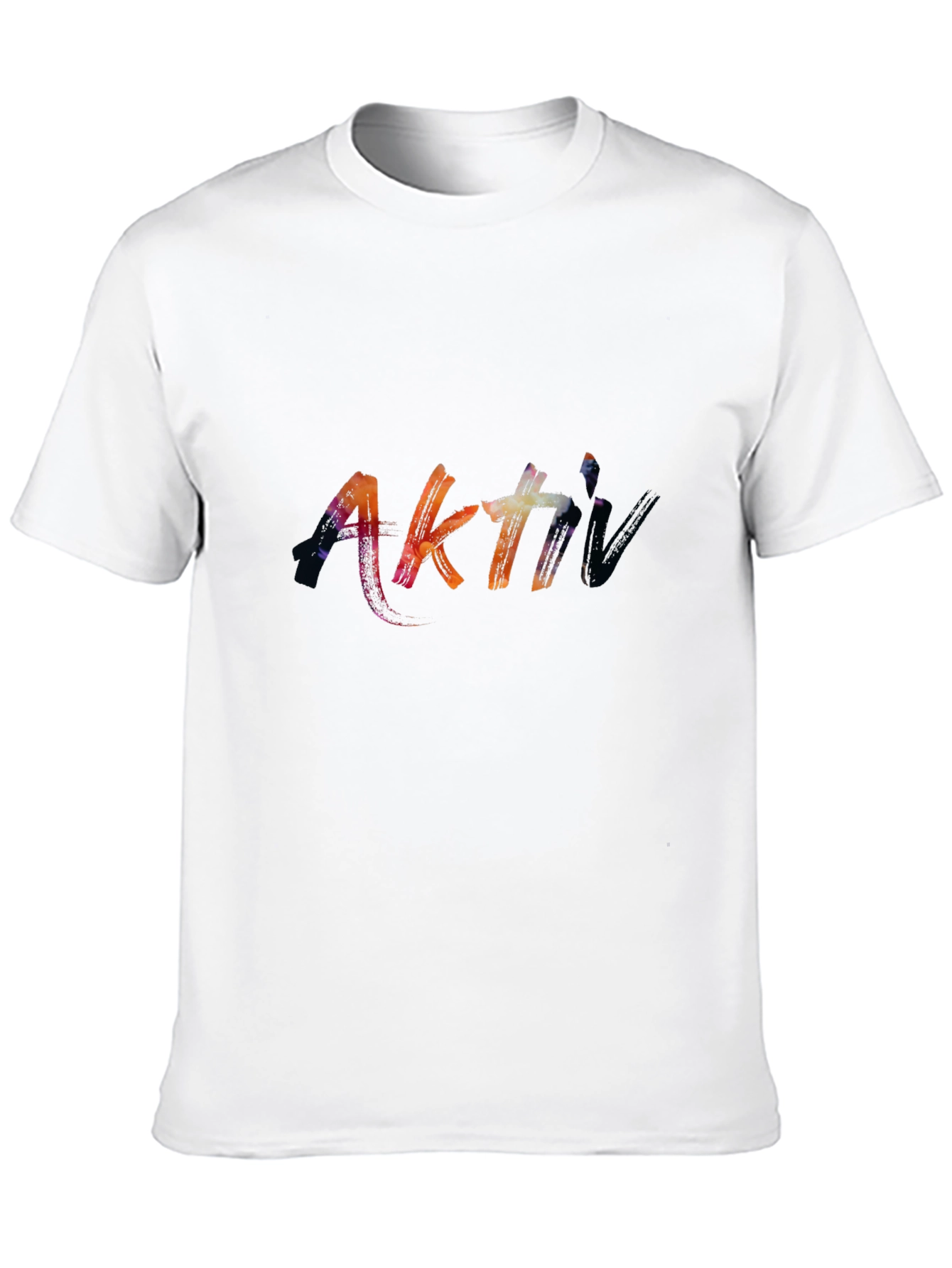 Camiseta Negra Aktiv Estilo Pincelada Artística