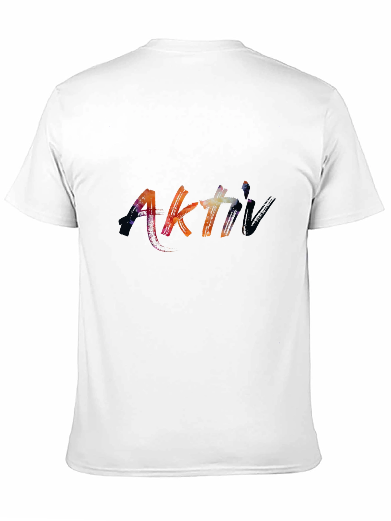 Camiseta Negra Aktiv Estilo Pincelada Artística