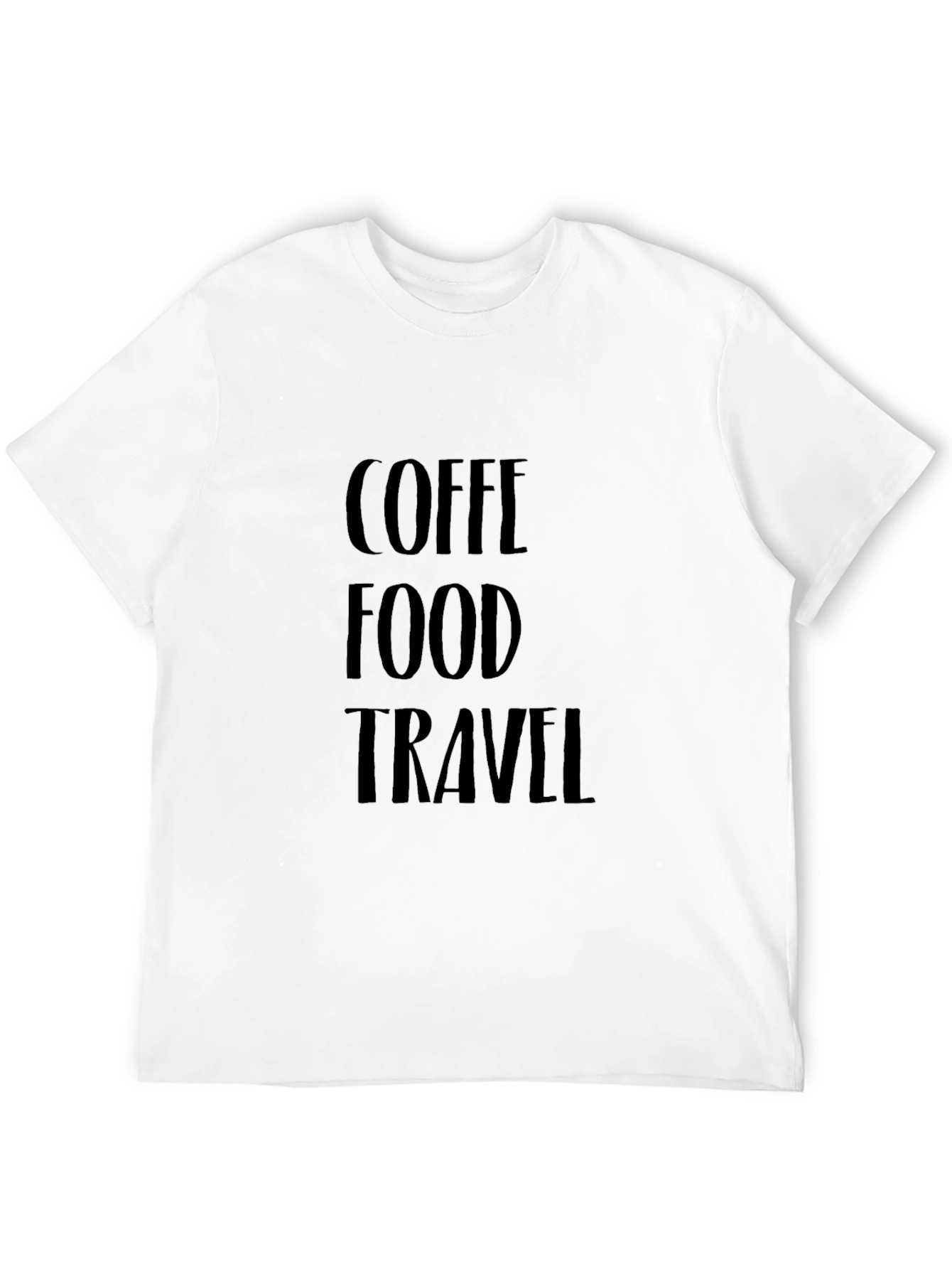 Camiseta Negra Coffee Food Travel