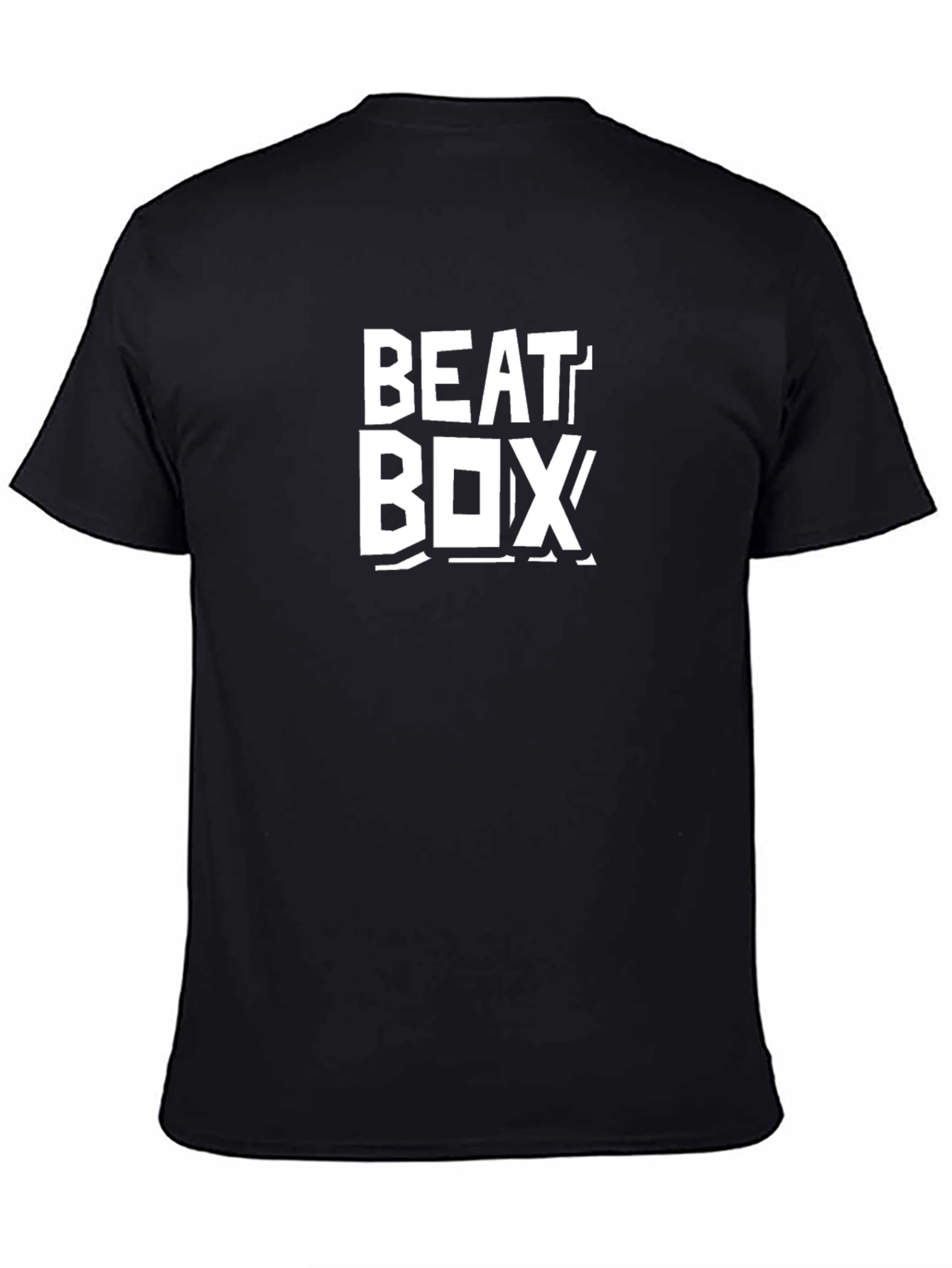 Camiseta Negra con Diseño Beat Box