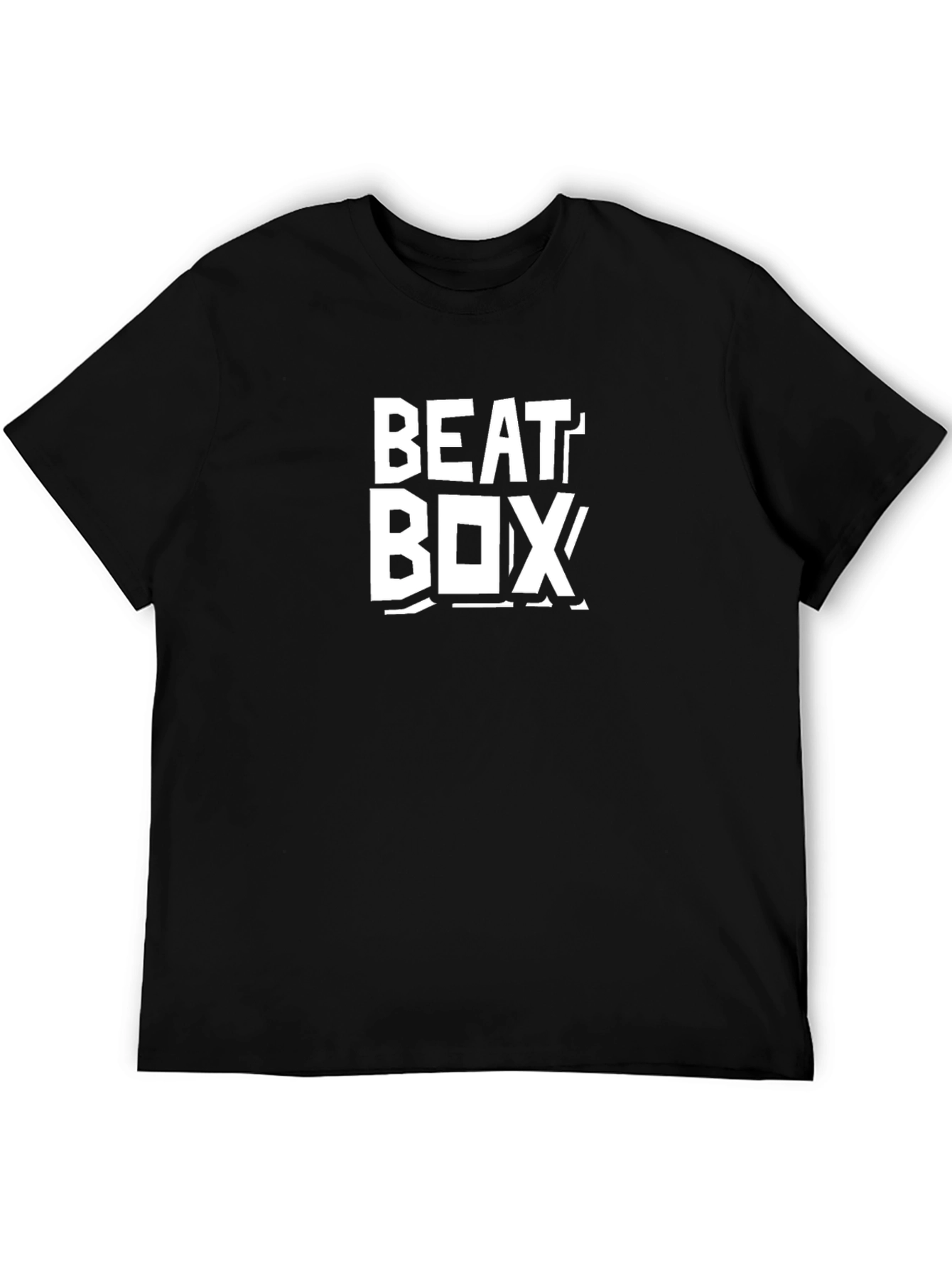 Camiseta Negra con Diseño Beat Box
