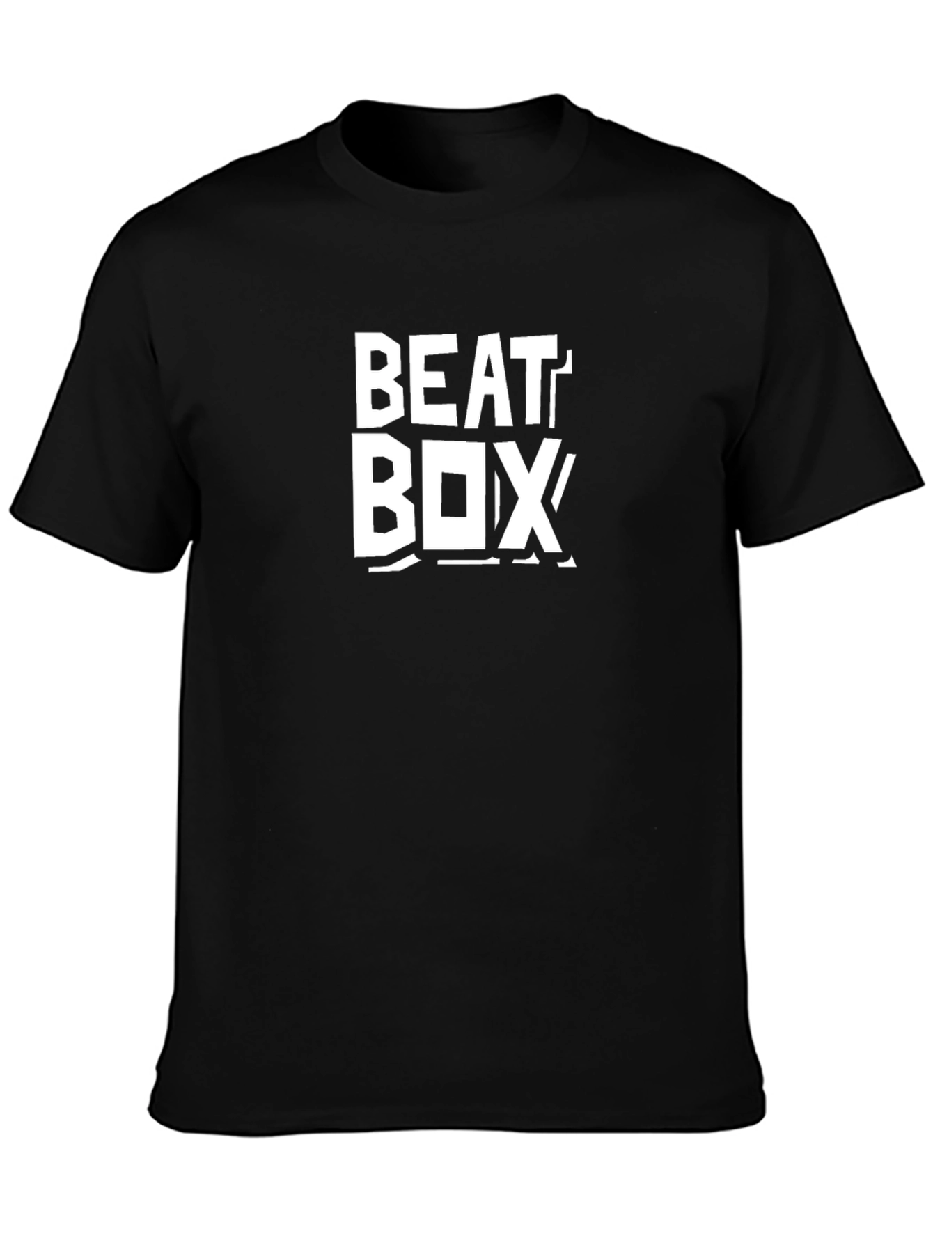 Camiseta Negra con Diseño Beat Box