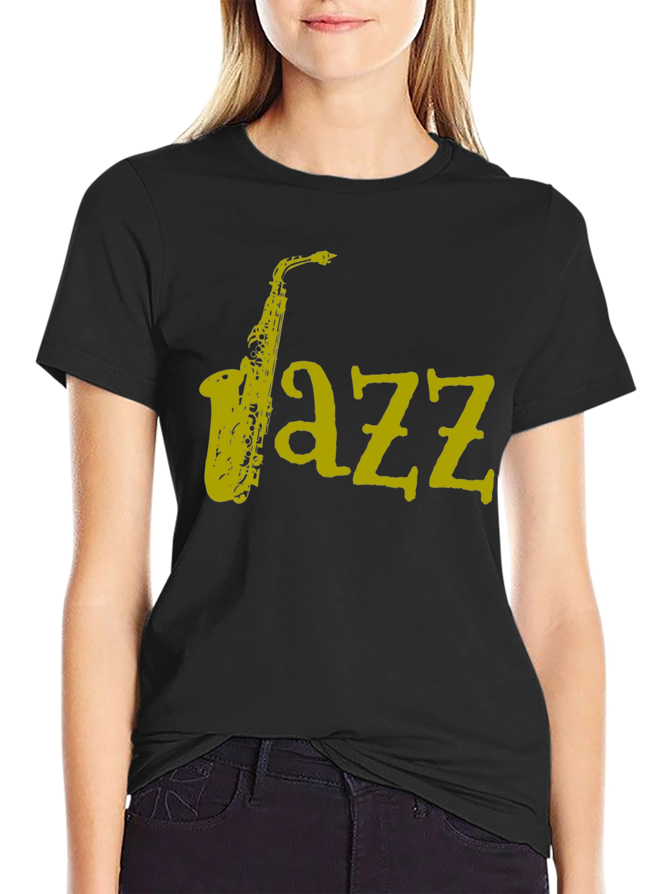 Camiseta Jazz Saxofón para Hombre - Diseño Único