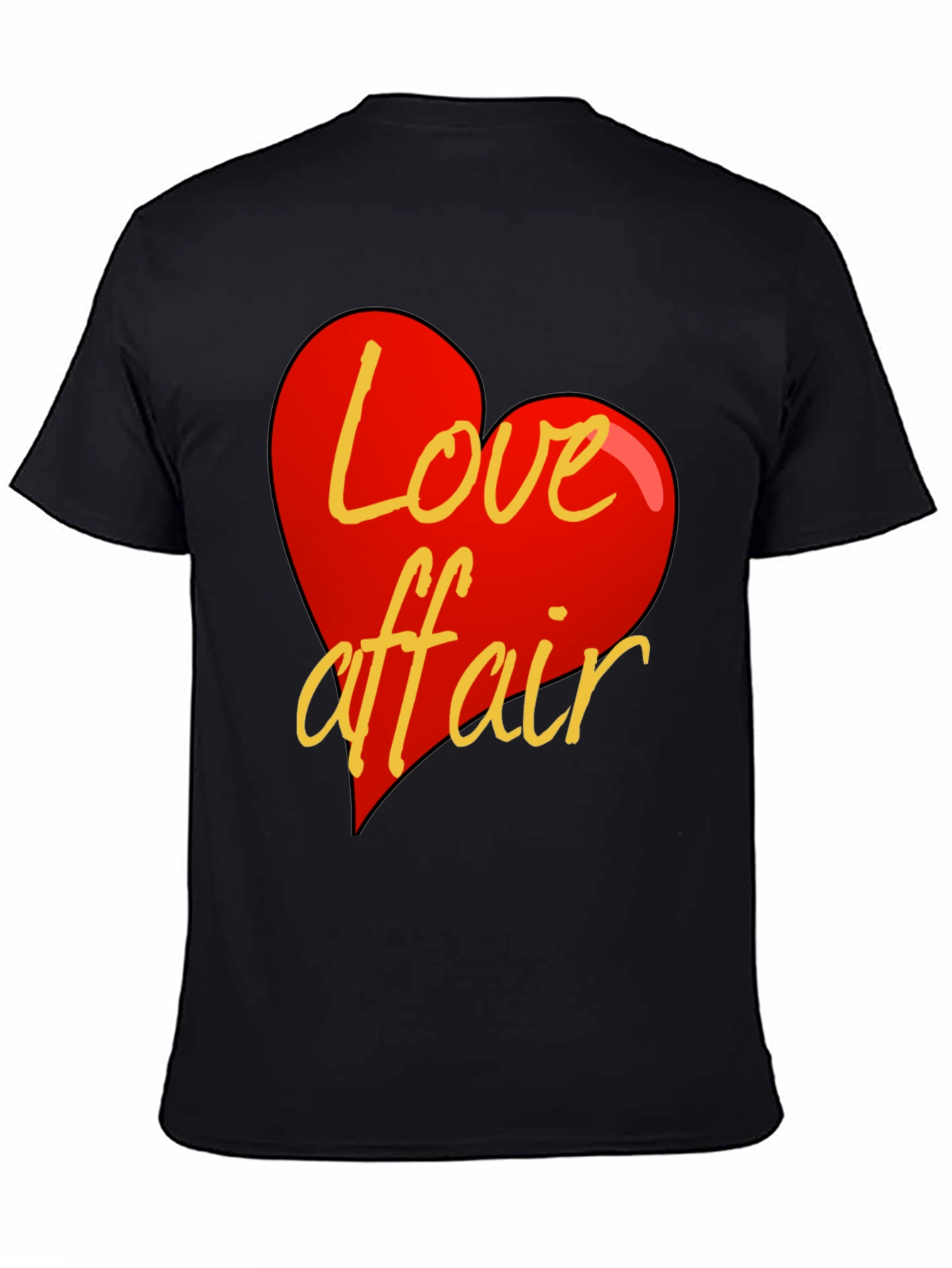 Camiseta Negra Corazón Love Affair Casual