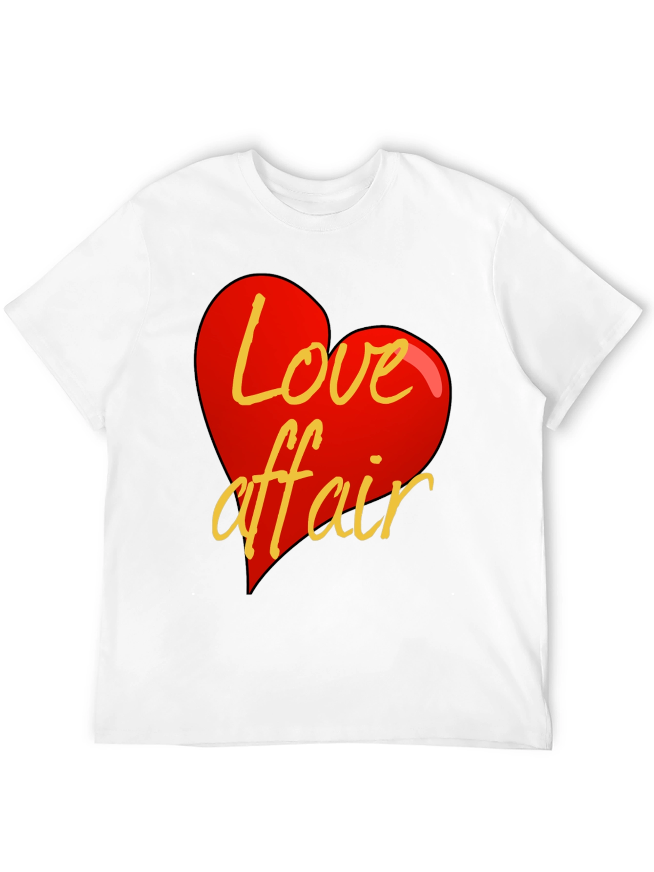 Camiseta Negra Corazón Love Affair Casual