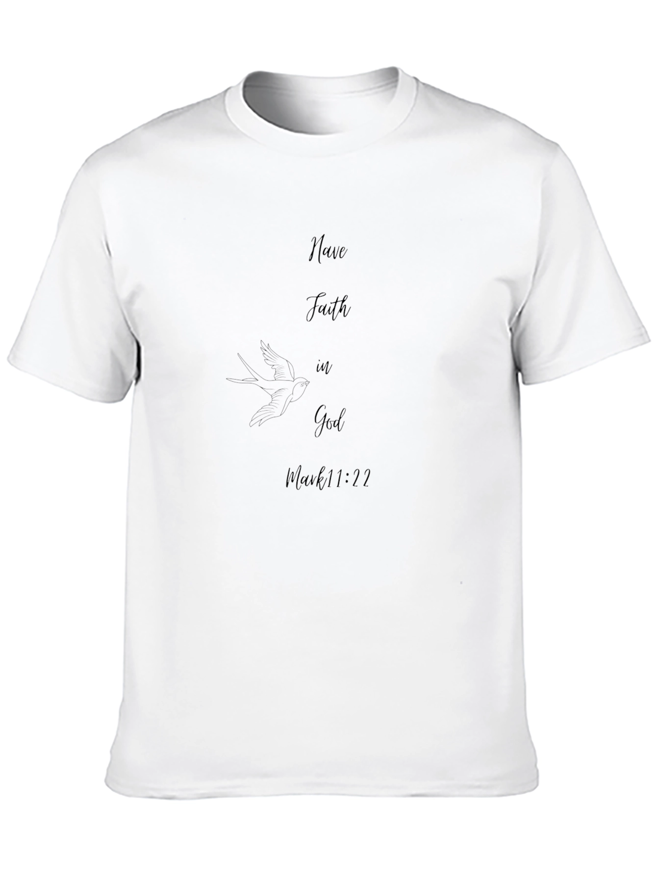 Camiseta Negra Fe en Dios - Unisex