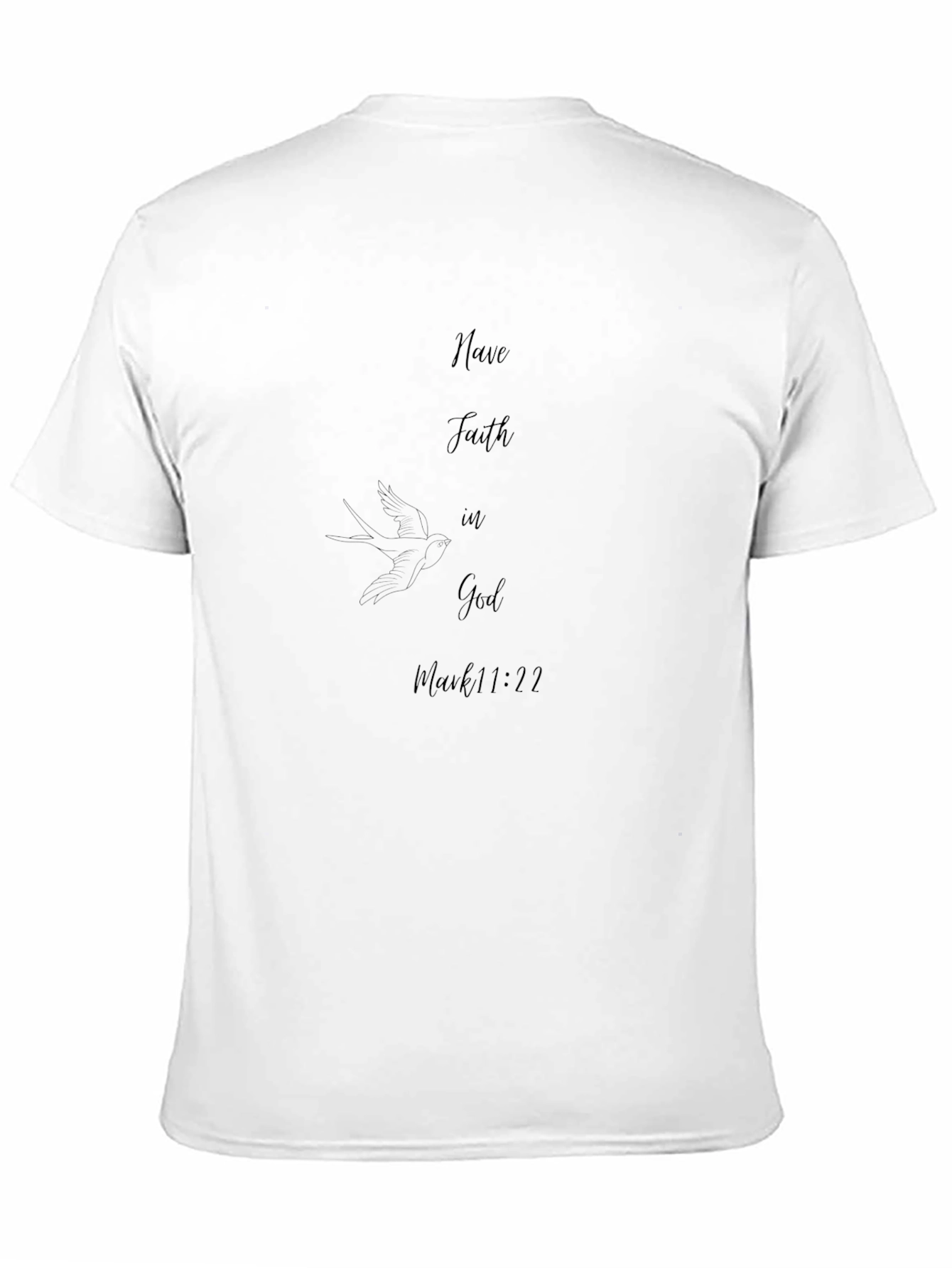 Camiseta Negra Fe en Dios - Unisex