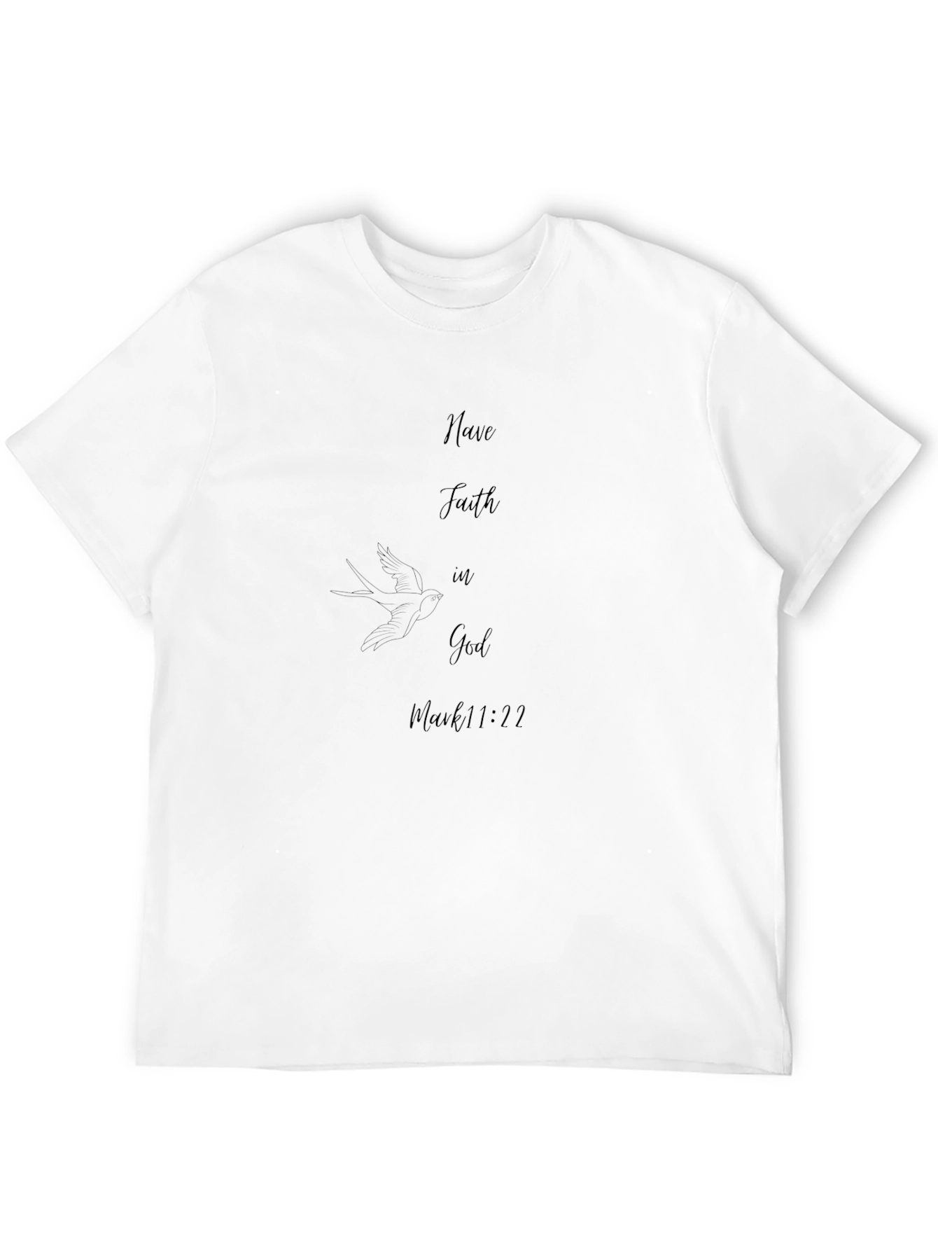 Camiseta Negra Fe en Dios - Unisex