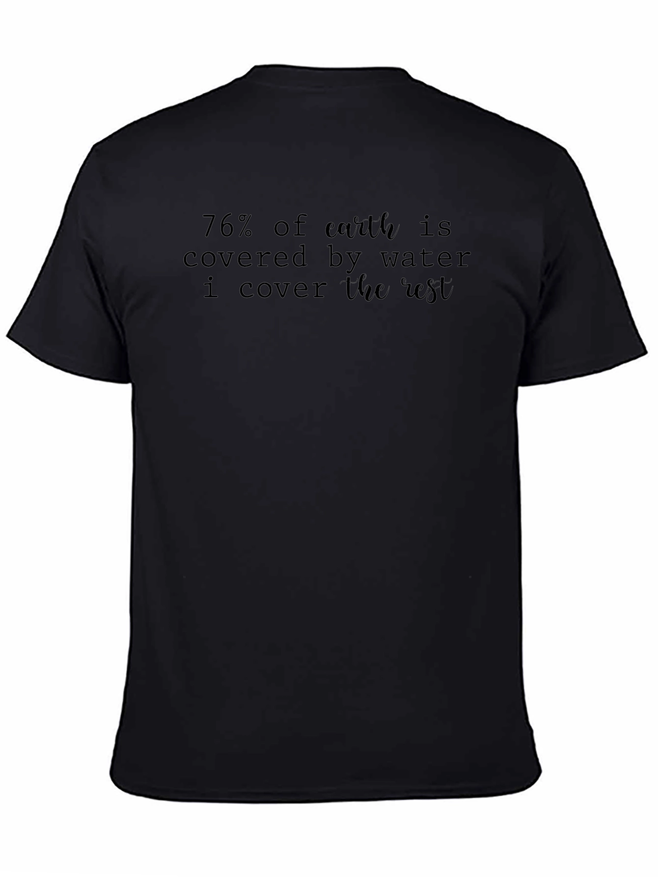Camiseta Hombre: 76% Tierra Cubierta Yo Cubro el Resto