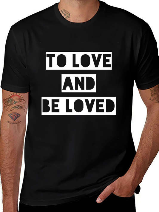 Camiseta Negra con Mensaje To Love and Be Loved