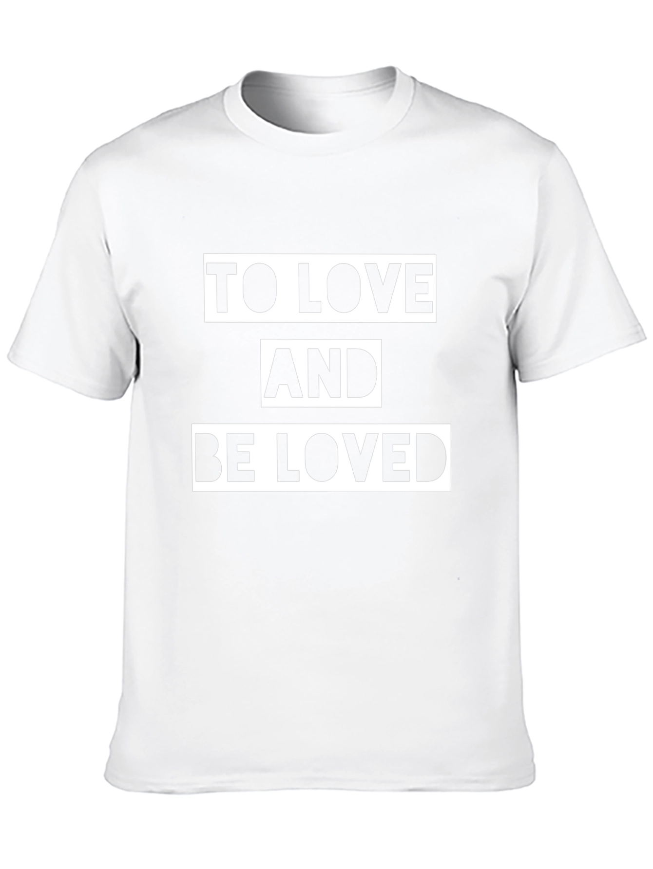 Camiseta Negra con Mensaje To Love and Be Loved