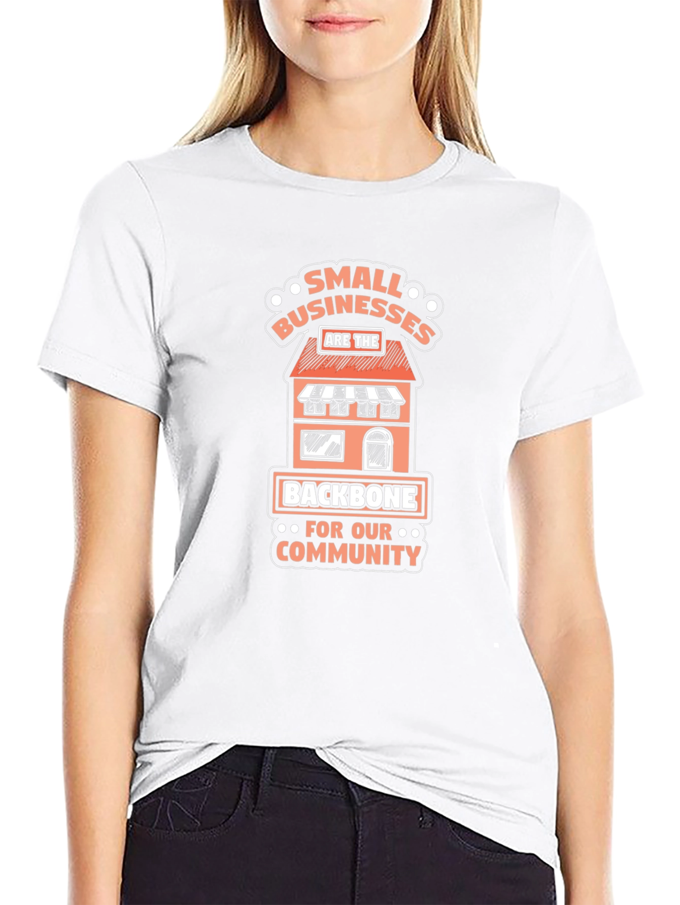 Camiseta Negra Small Businesses Are The Backbone