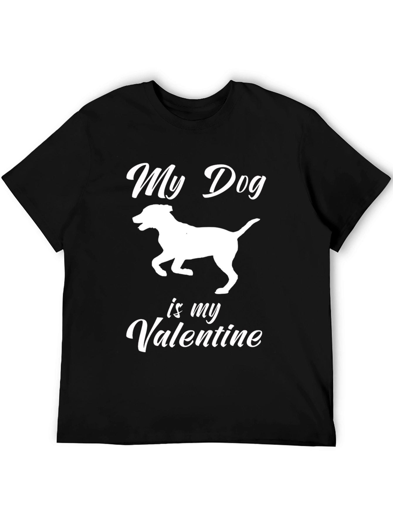 Camiseta Negra Mi Perro es mi San Valentín