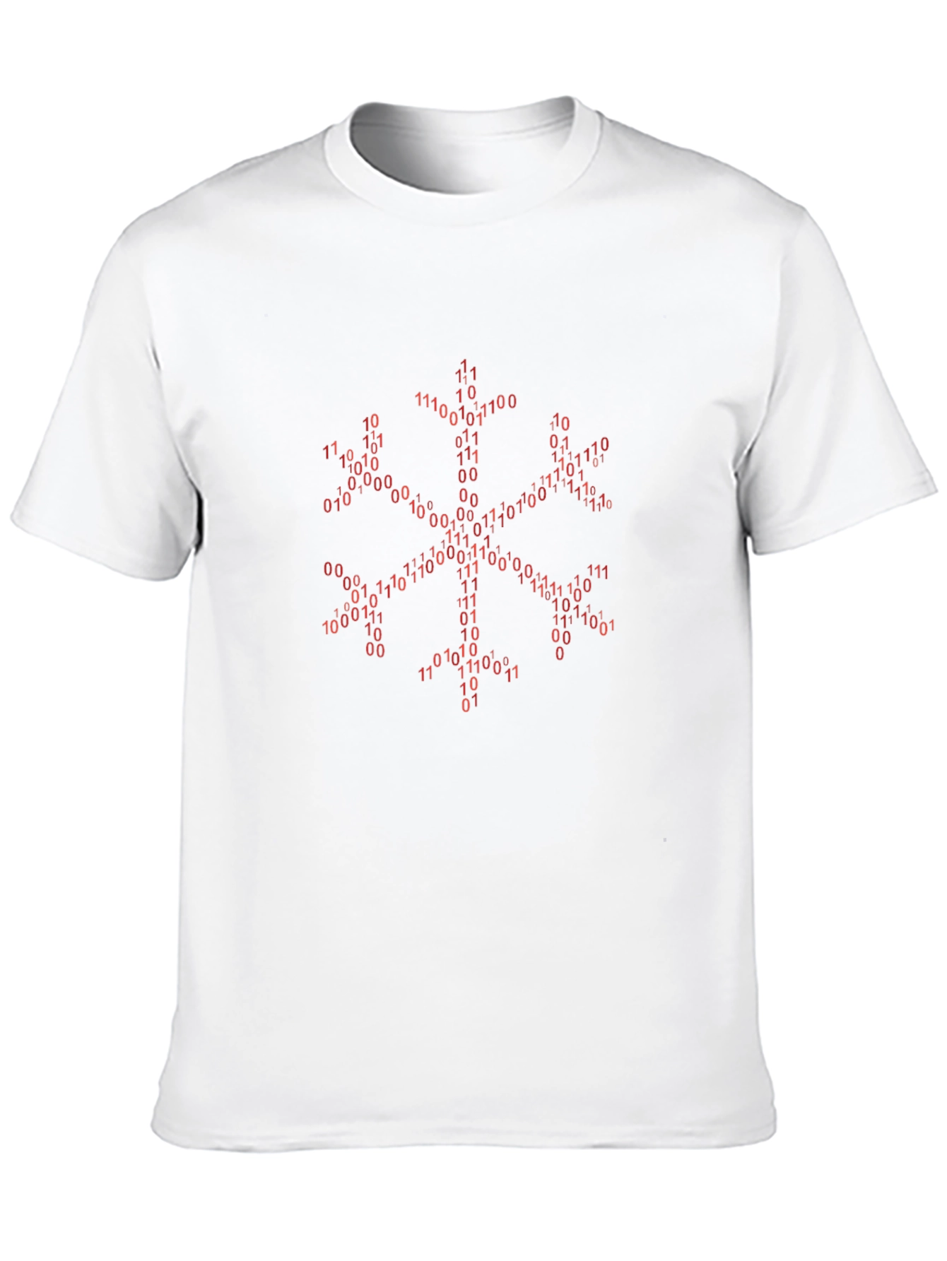 Camiseta Negra con Diseño Binario Abstracto