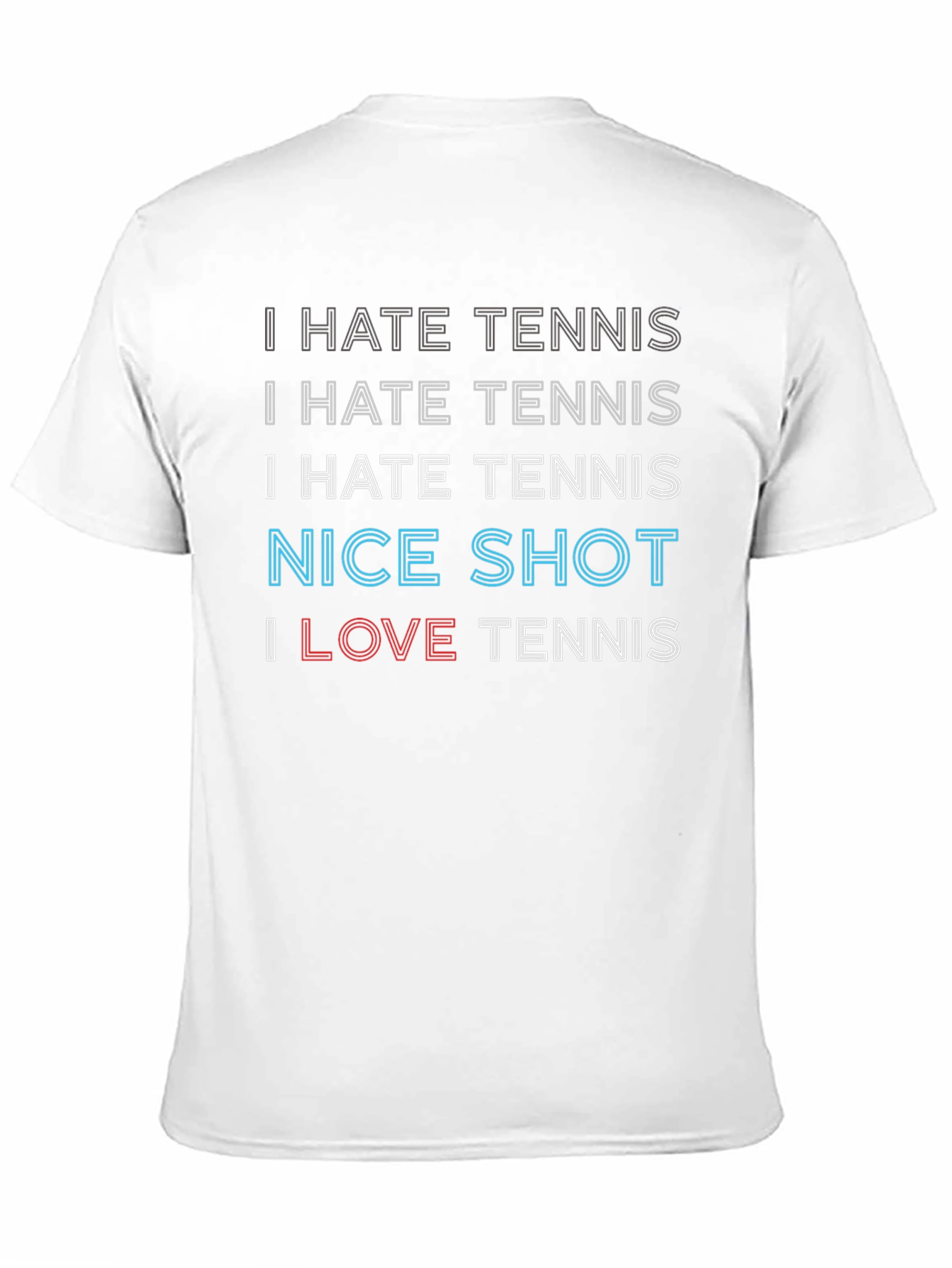 Camiseta Negra Humorística de Tenis