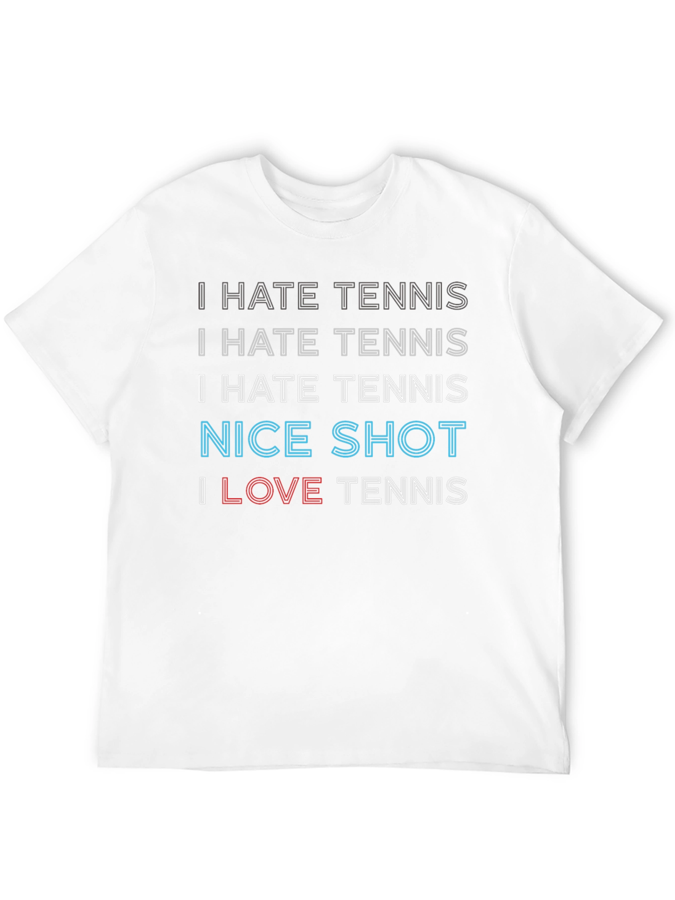 Camiseta Negra Humorística de Tenis