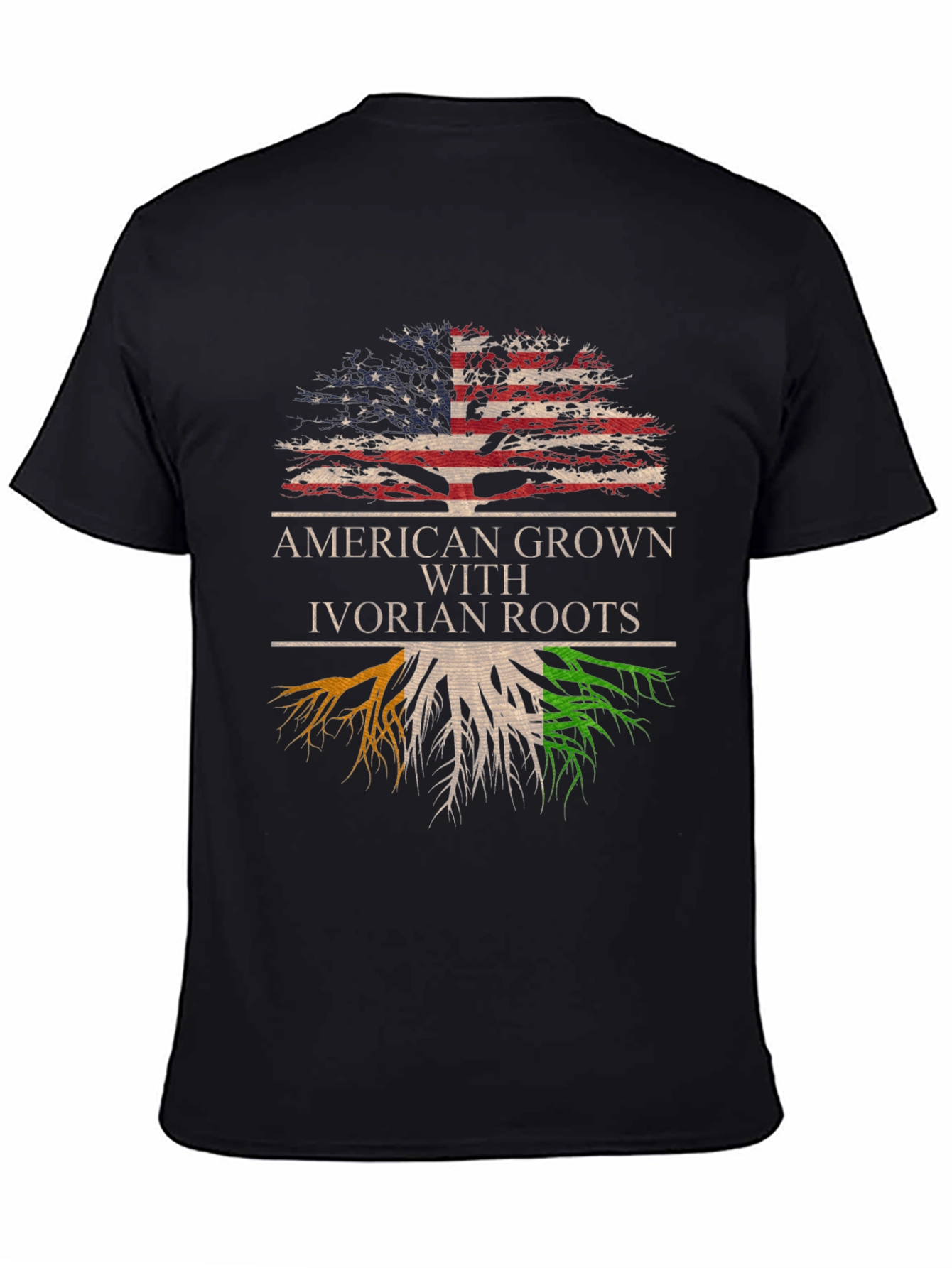 Camiseta Hombre American Grown With Ivorian Roots