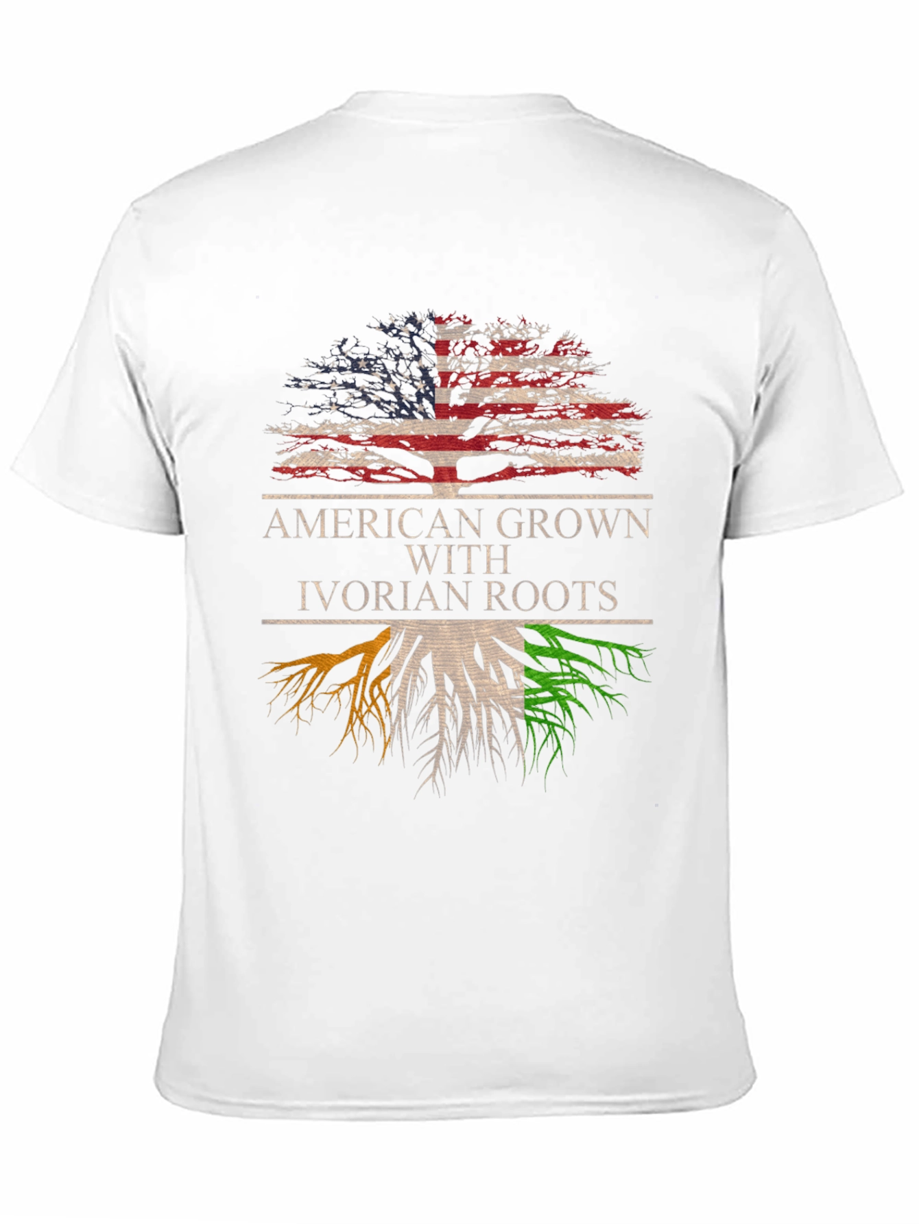 Camiseta Hombre American Grown With Ivorian Roots