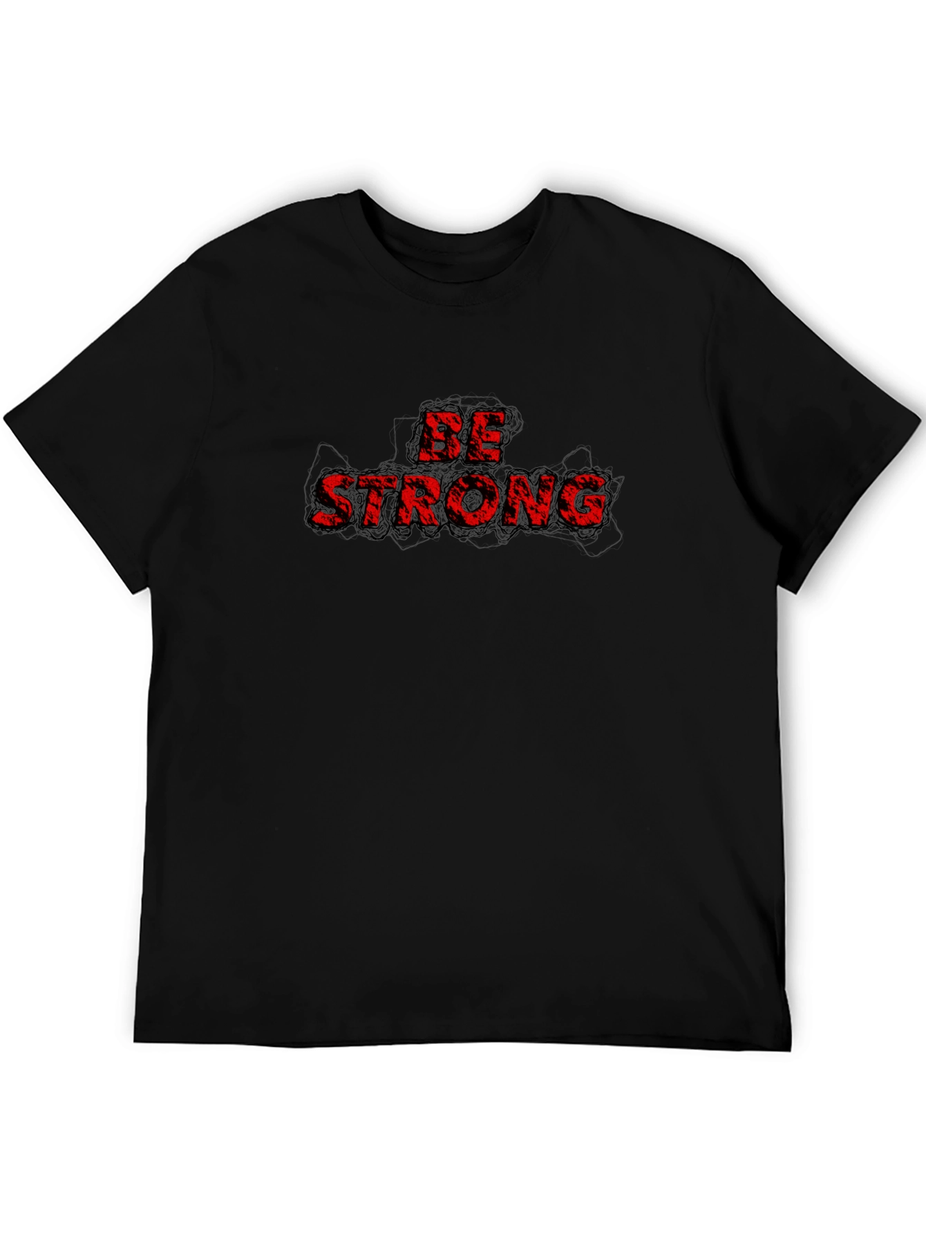 Camiseta Negra con Diseño Be Strong