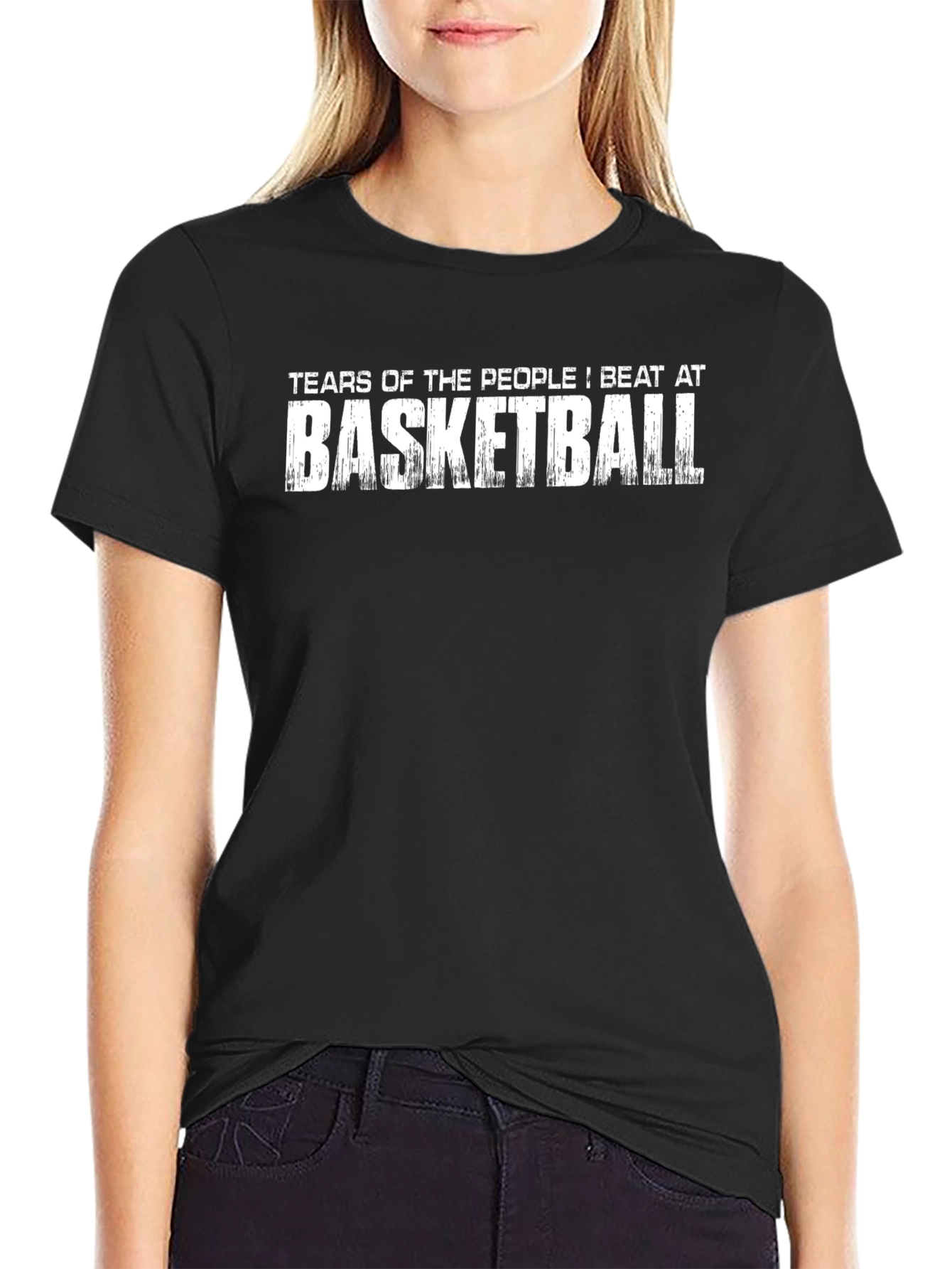 Camiseta Negra: Lágrimas de los que pierden al baloncesto