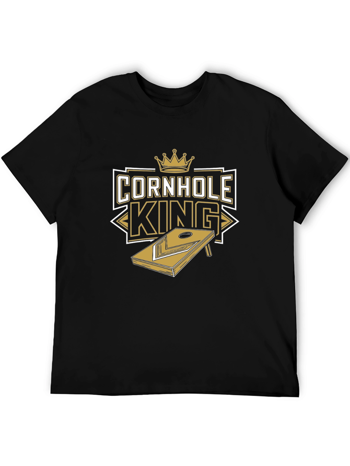 Camiseta Negra Rey del Cornhole