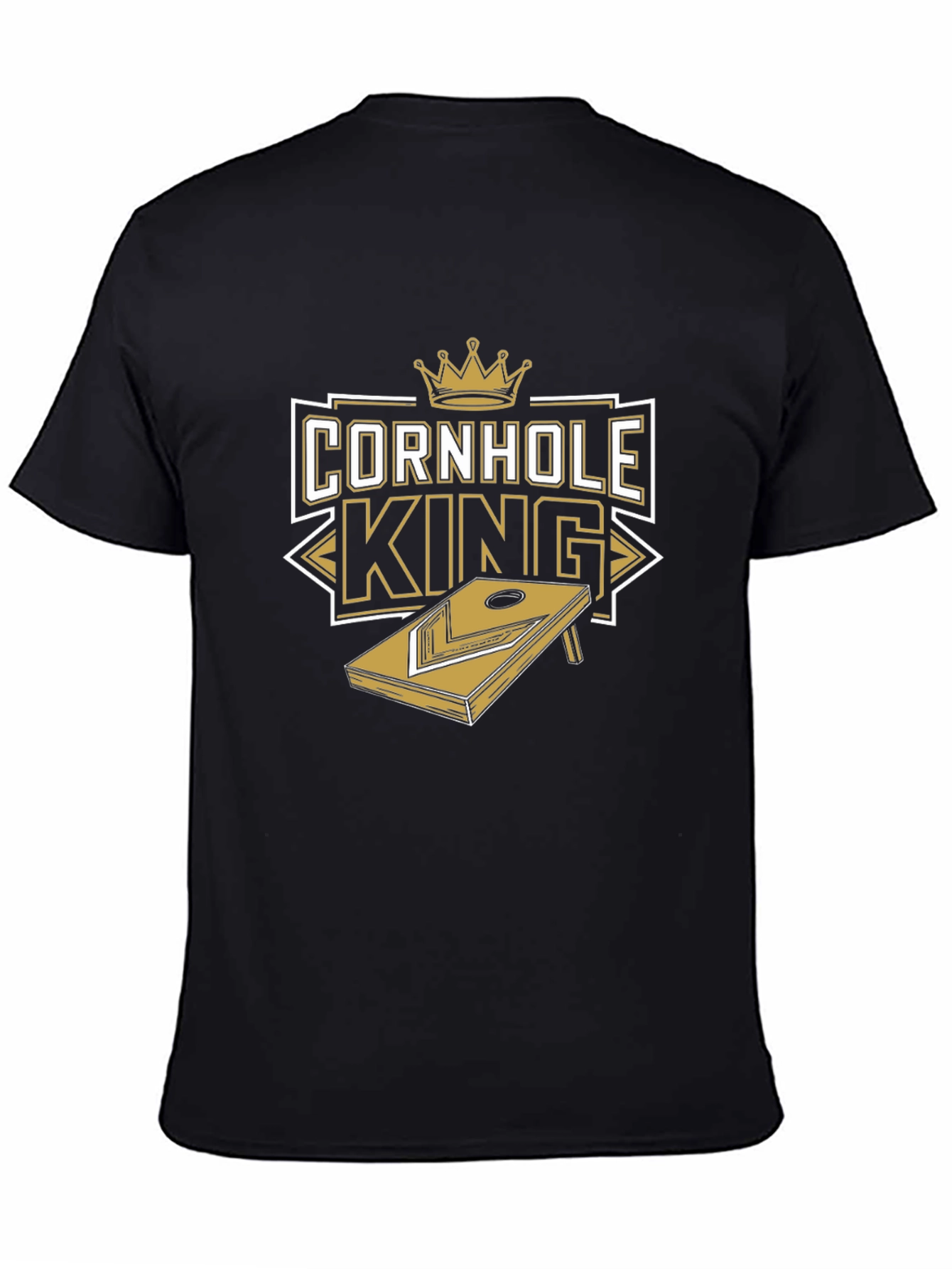 Camiseta Negra Rey del Cornhole