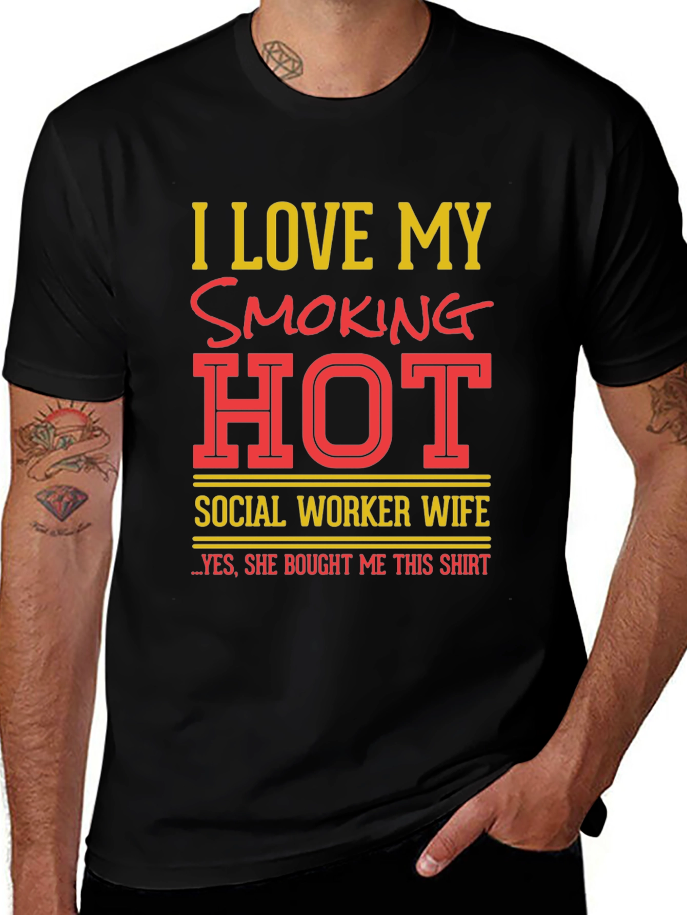 Camiseta Amo a mi esposa trabajadora social HOT
