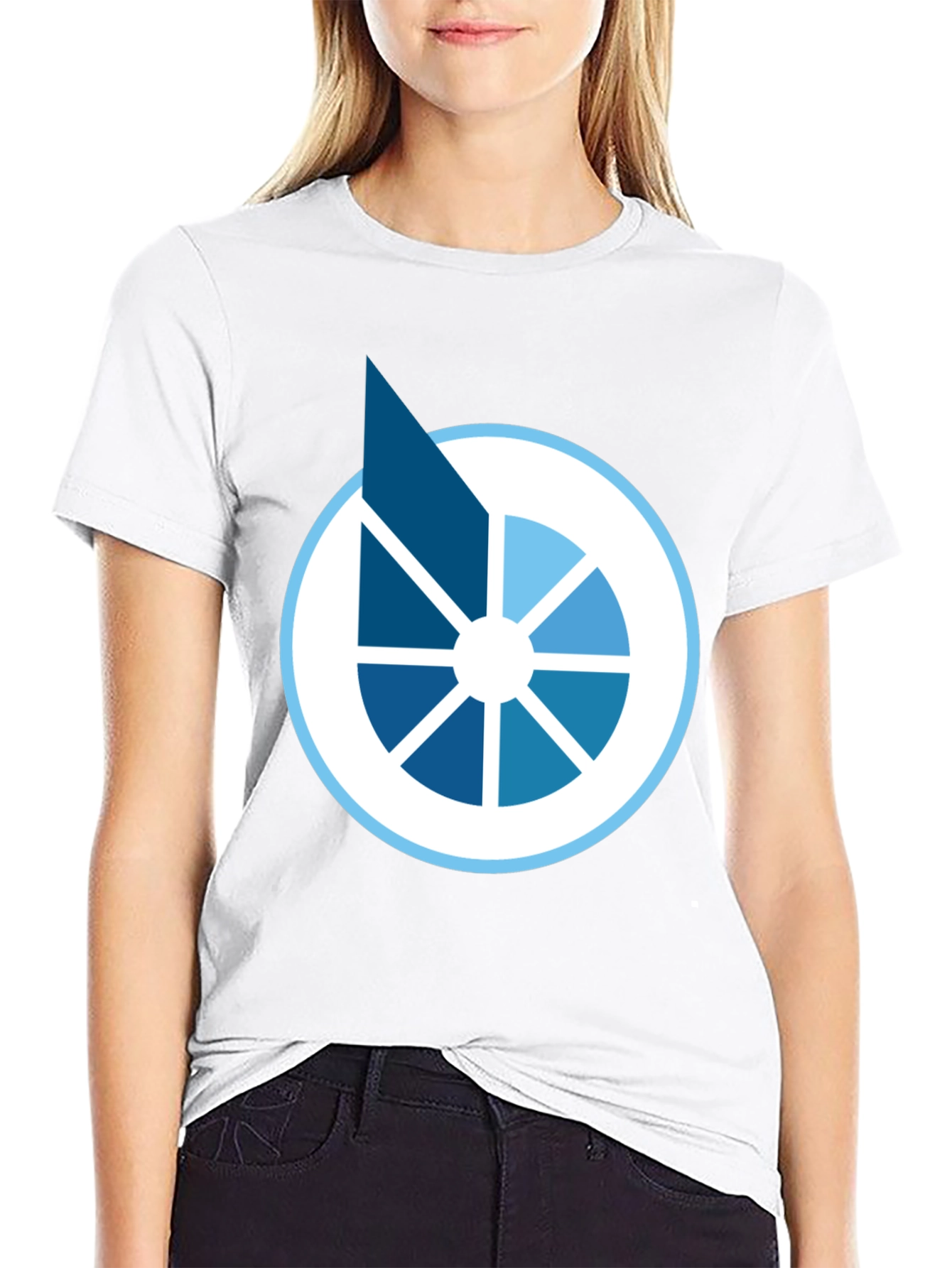 Camiseta Negra Diseño Circular Abstracto