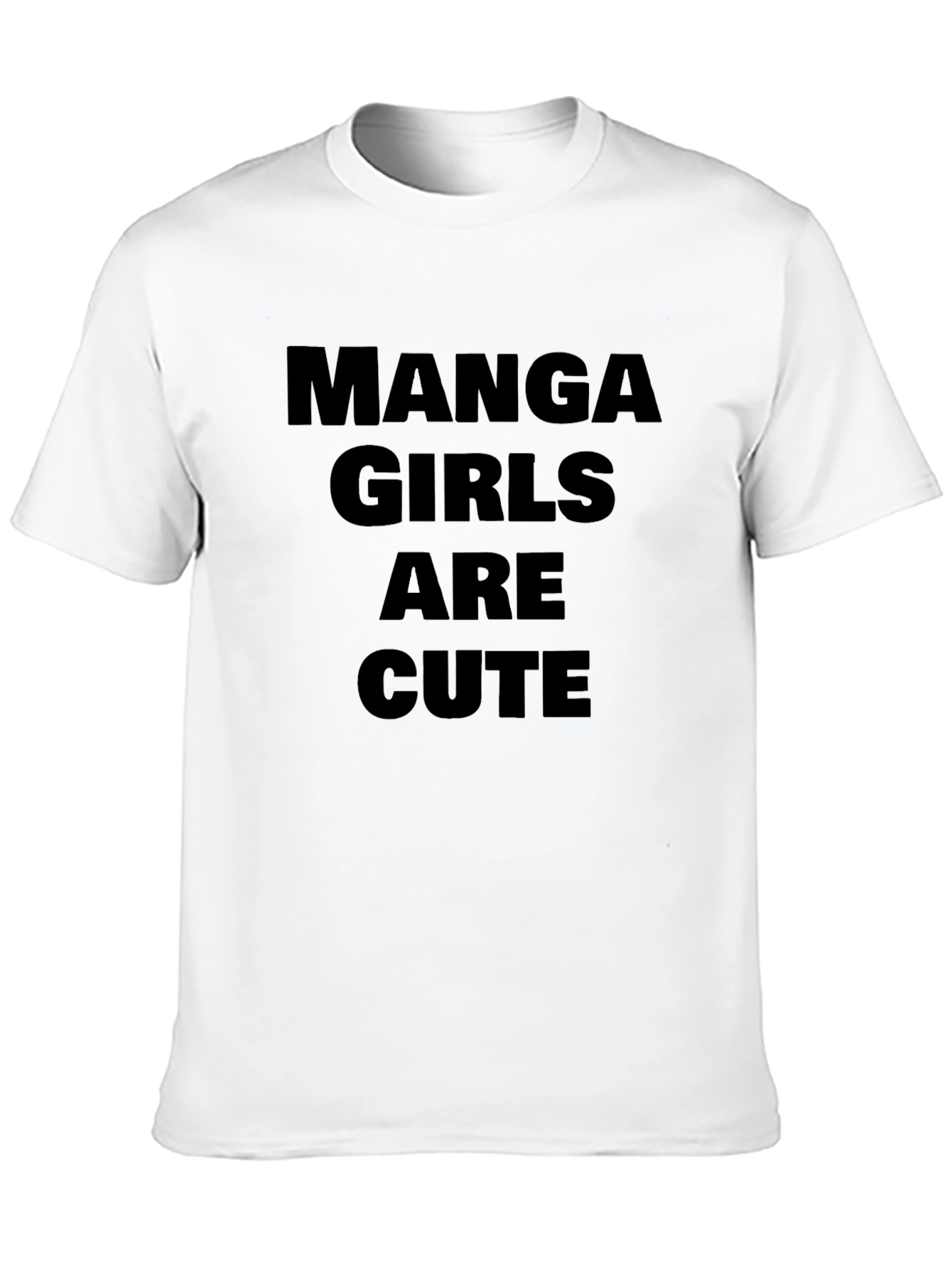 Camiseta Negra Manga: Manga Girls Are Cute