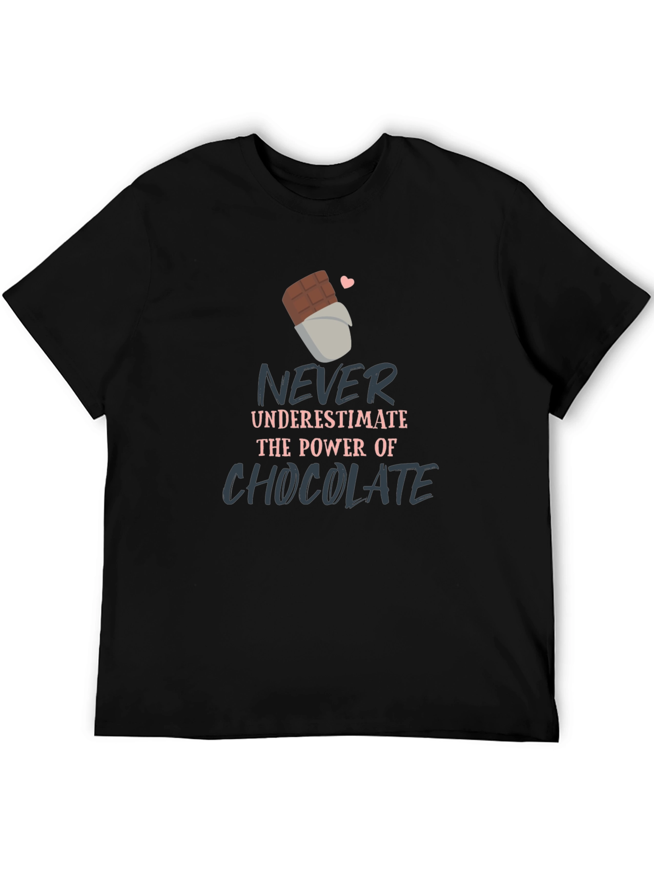 Camiseta Negra con Diseño de Chocolate