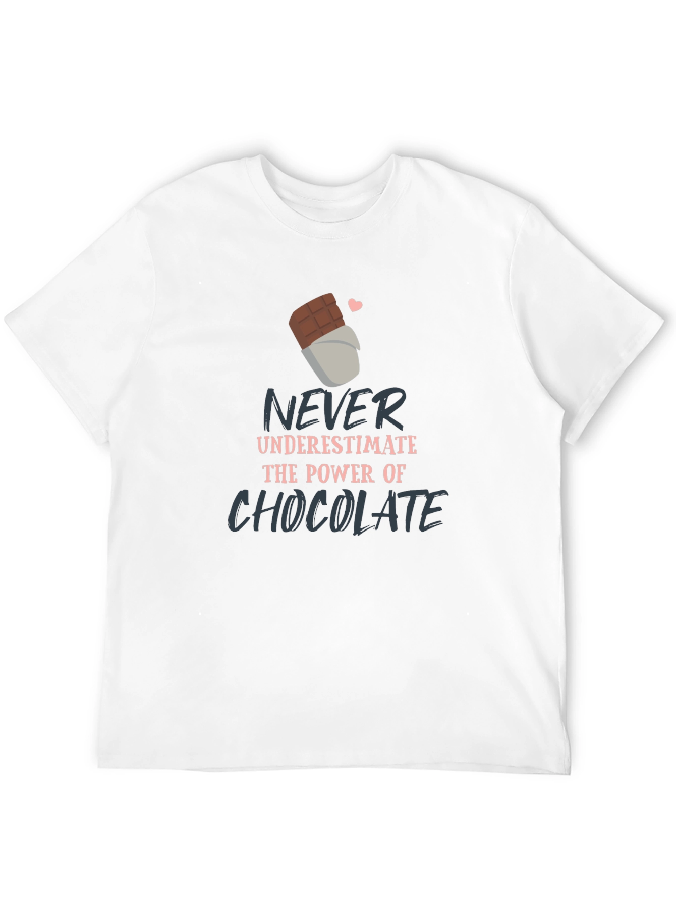 Camiseta Negra con Diseño de Chocolate