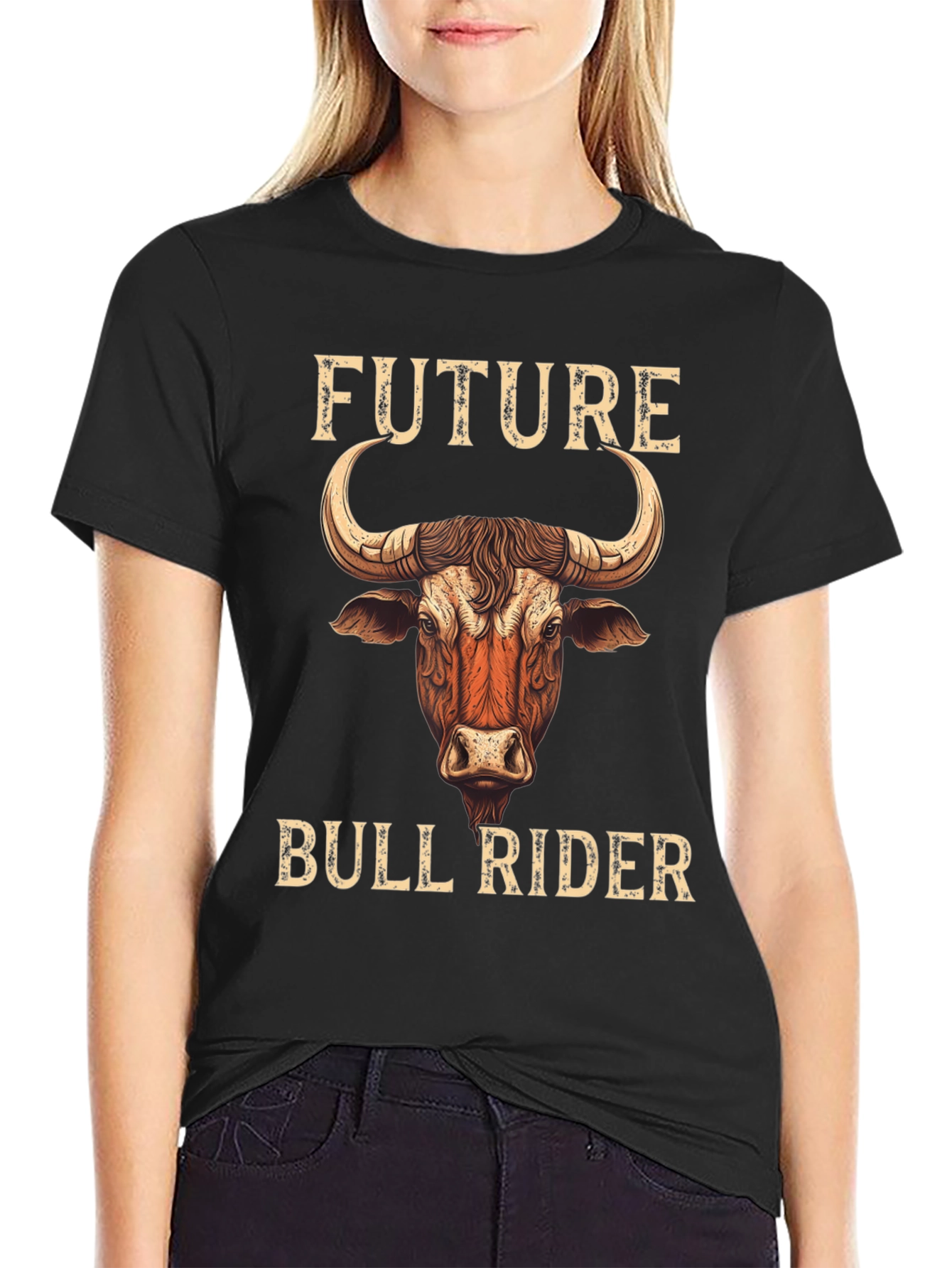 Camiseta Negra Futuro Jinete de Toros