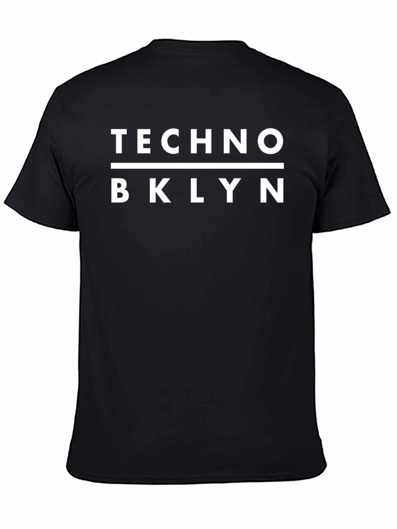 Camiseta Negra Techno BKLYN Hombre Algodón