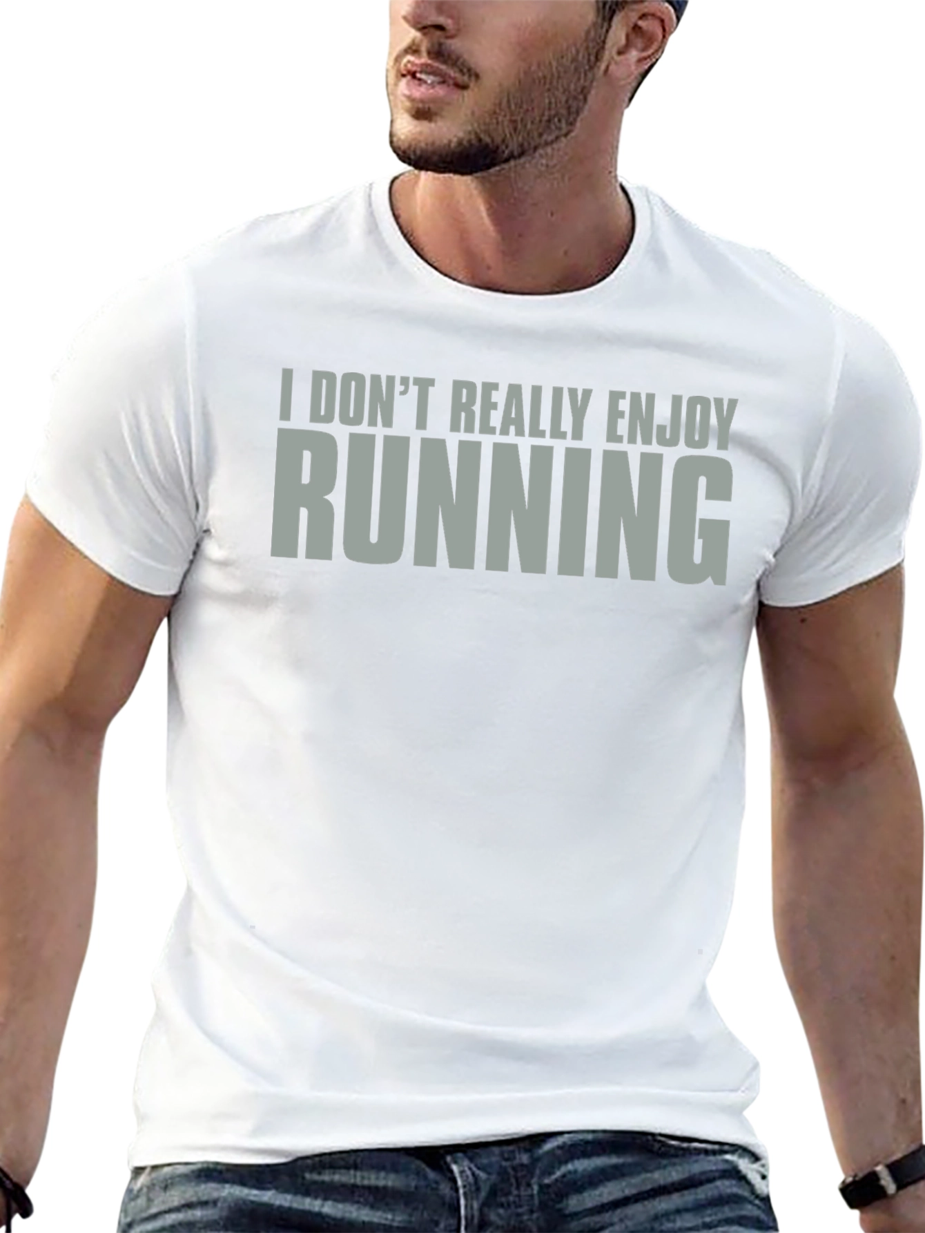 Camiseta No Disfruto Correr Algodón Unisex