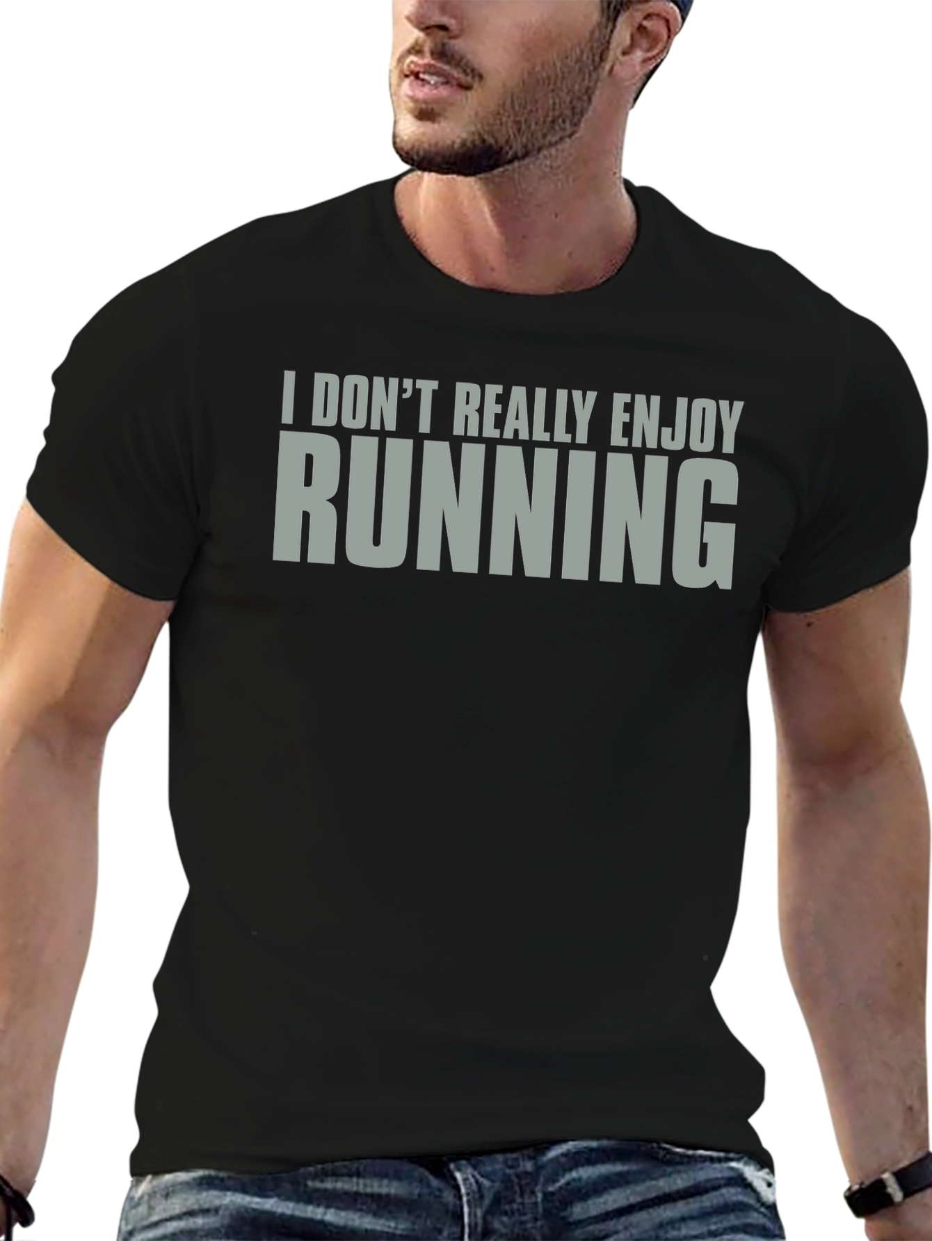 Camiseta No Disfruto Correr Algodón Unisex