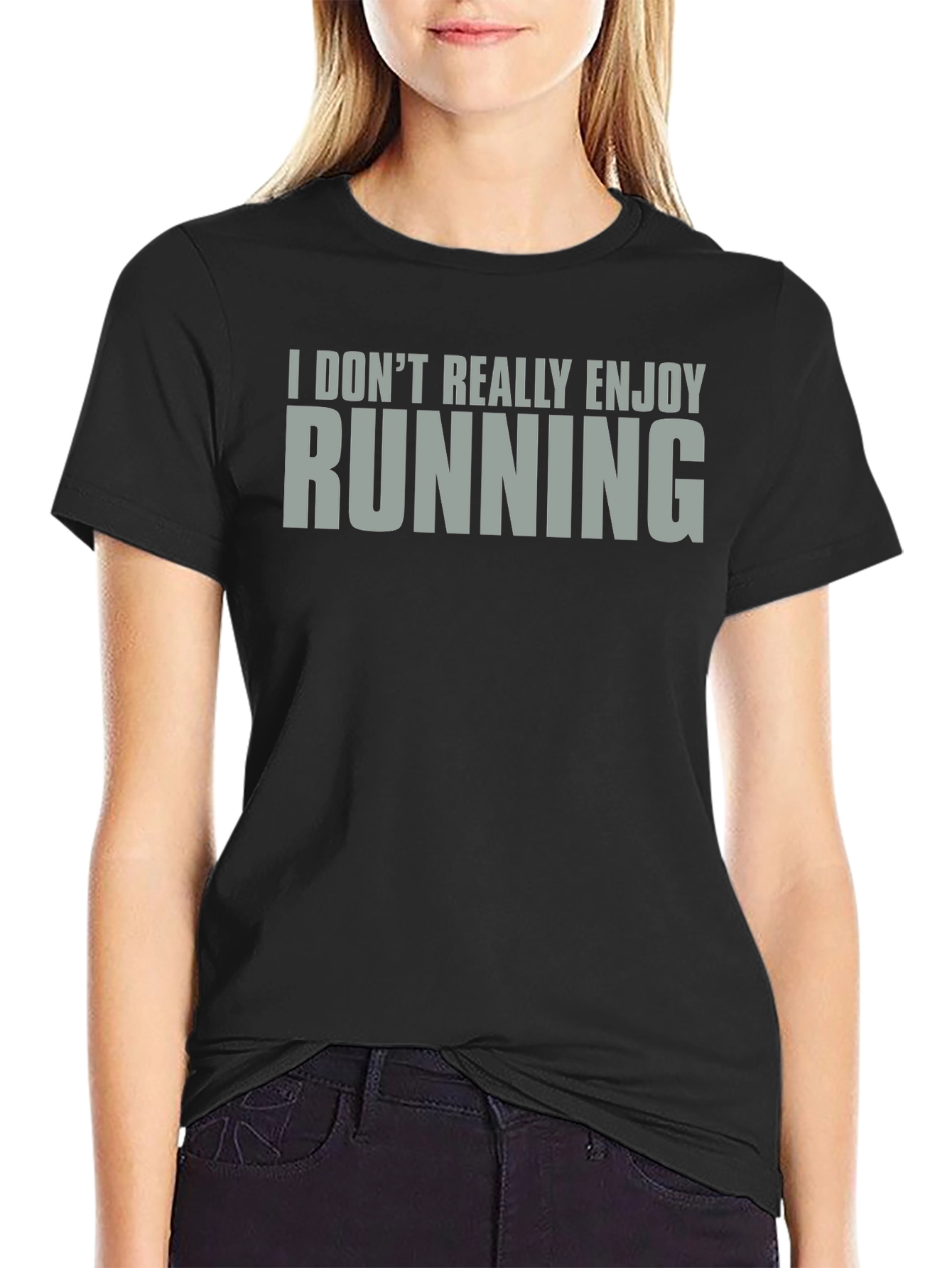 Camiseta No Disfruto Correr Algodón Unisex