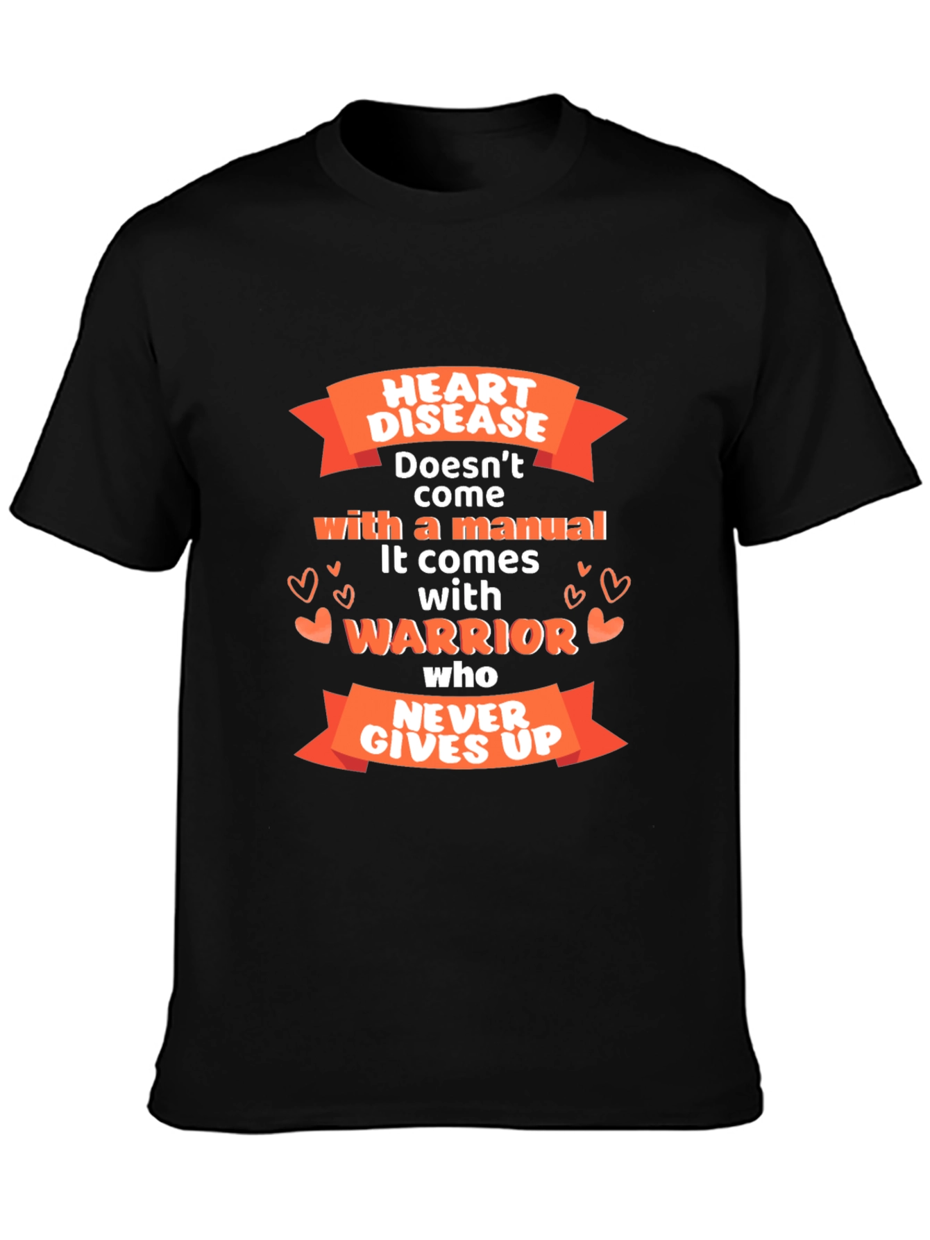 Camiseta Negra Corazón Guerrero