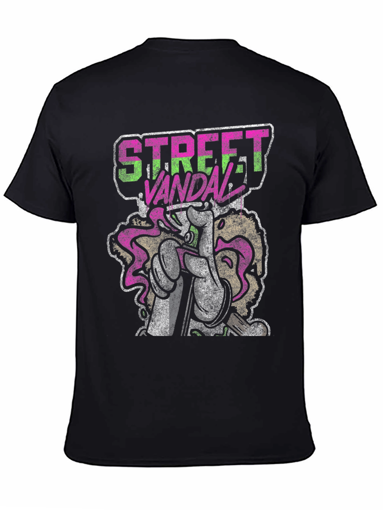 Camiseta Negra Street Vandal Graffiti
