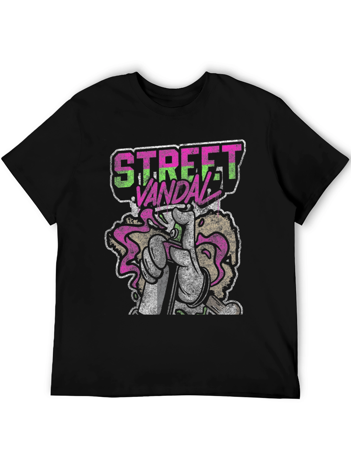 Camiseta Negra Street Vandal Graffiti