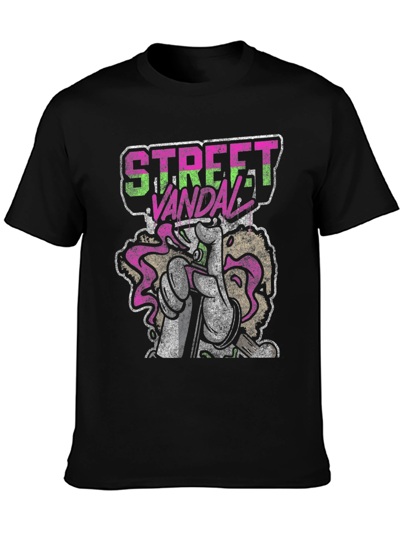 Camiseta Negra Street Vandal Graffiti