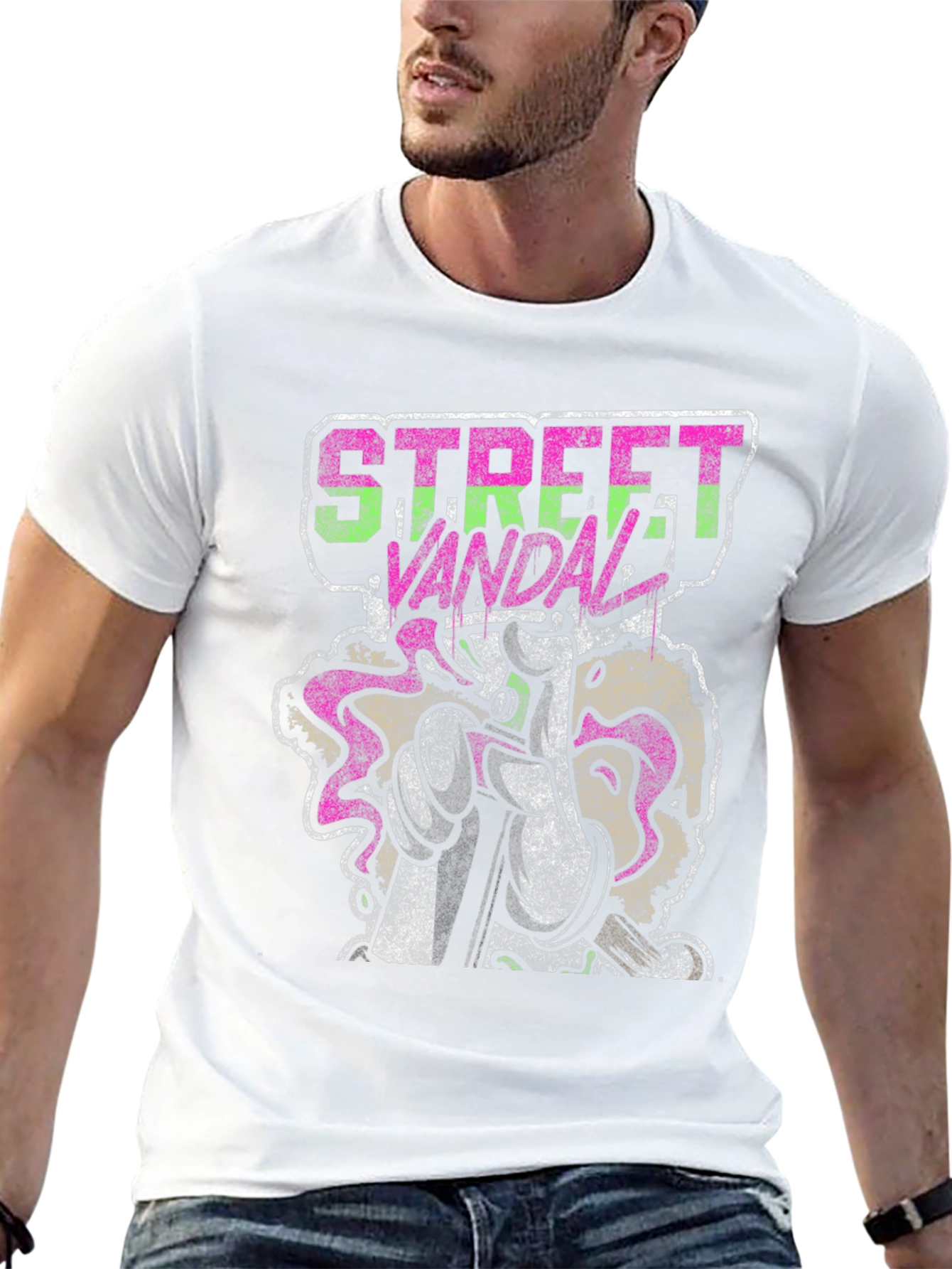 Camiseta Negra Street Vandal Graffiti